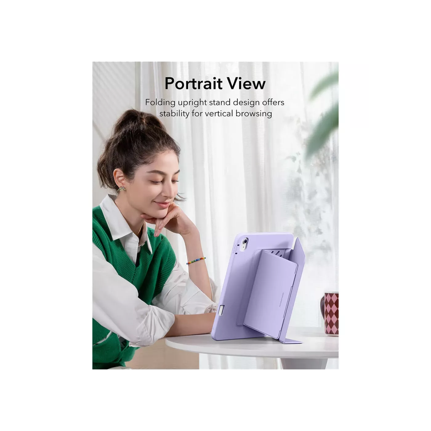 ESR Flip Magnetic Case with Pencil Holder for 11-inch iPad Air Purple