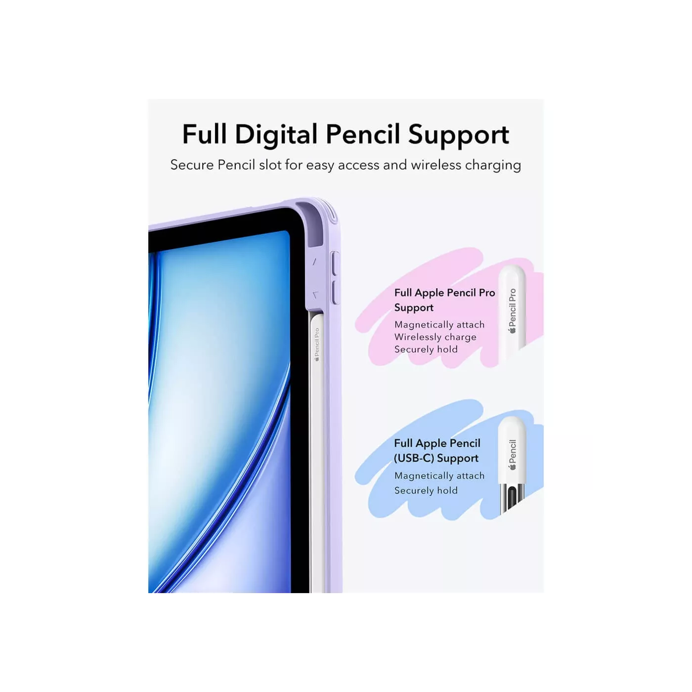 ESR Flip Magnetic Case with Pencil Holder for 11-inch iPad Air Purple