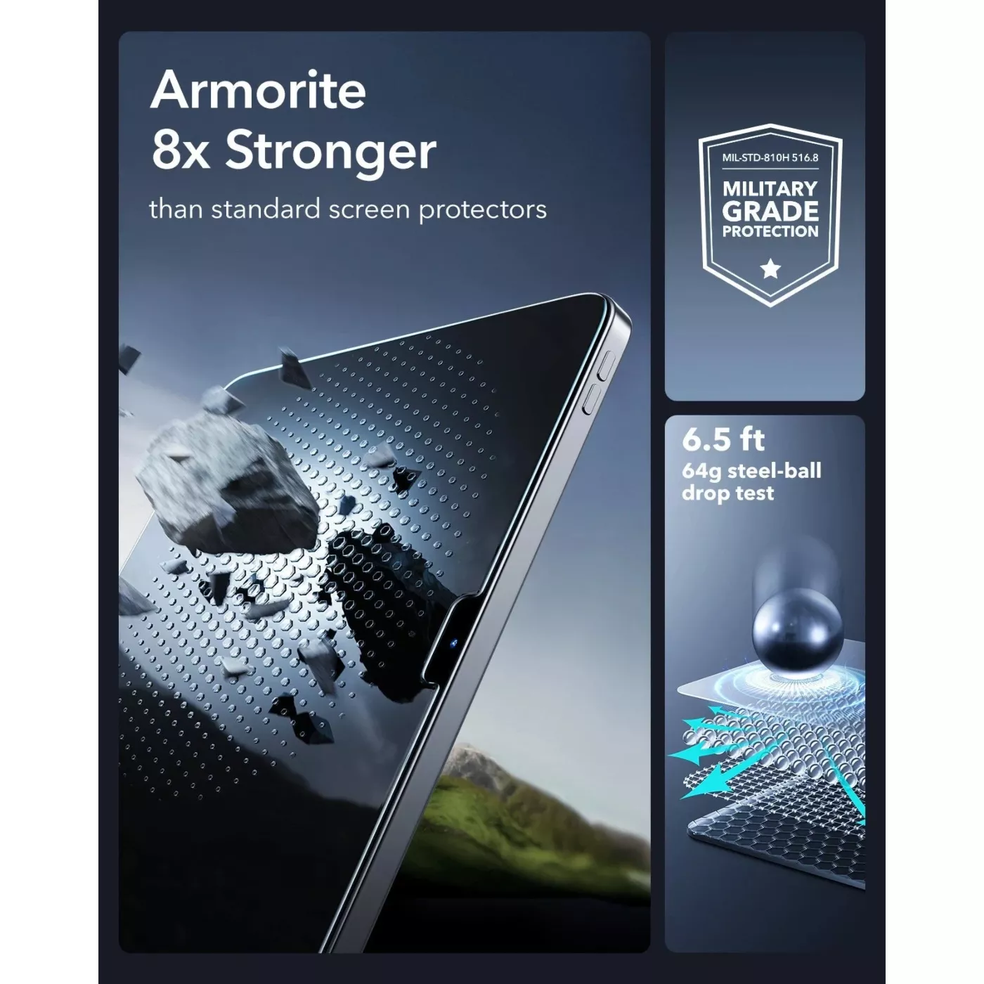 ESR Armorite Screen Protector for iPad 11 (A16)- 2 Pack