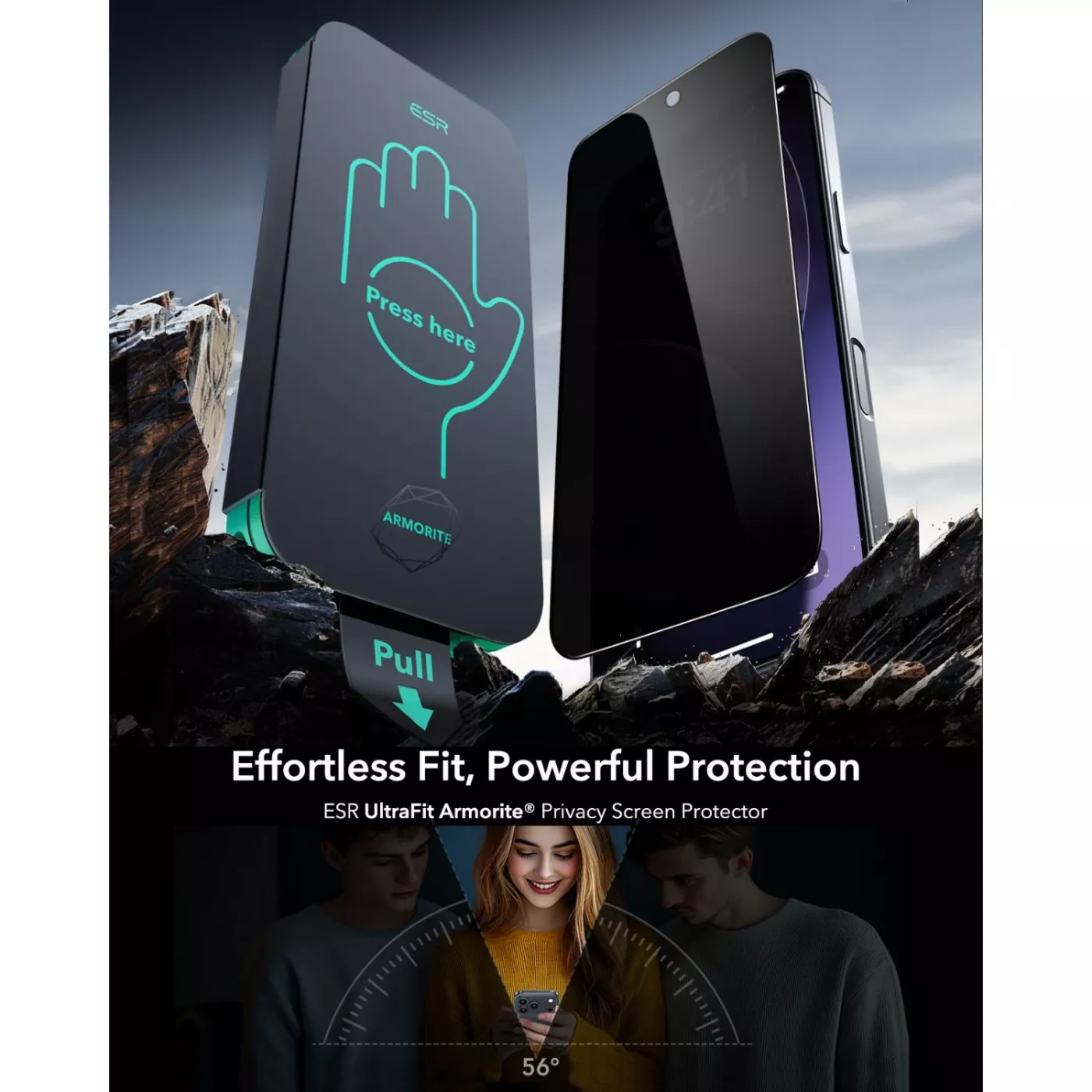 ESR Armorite Privacy S.Protector for iPhone 17 Pro -3 Pack