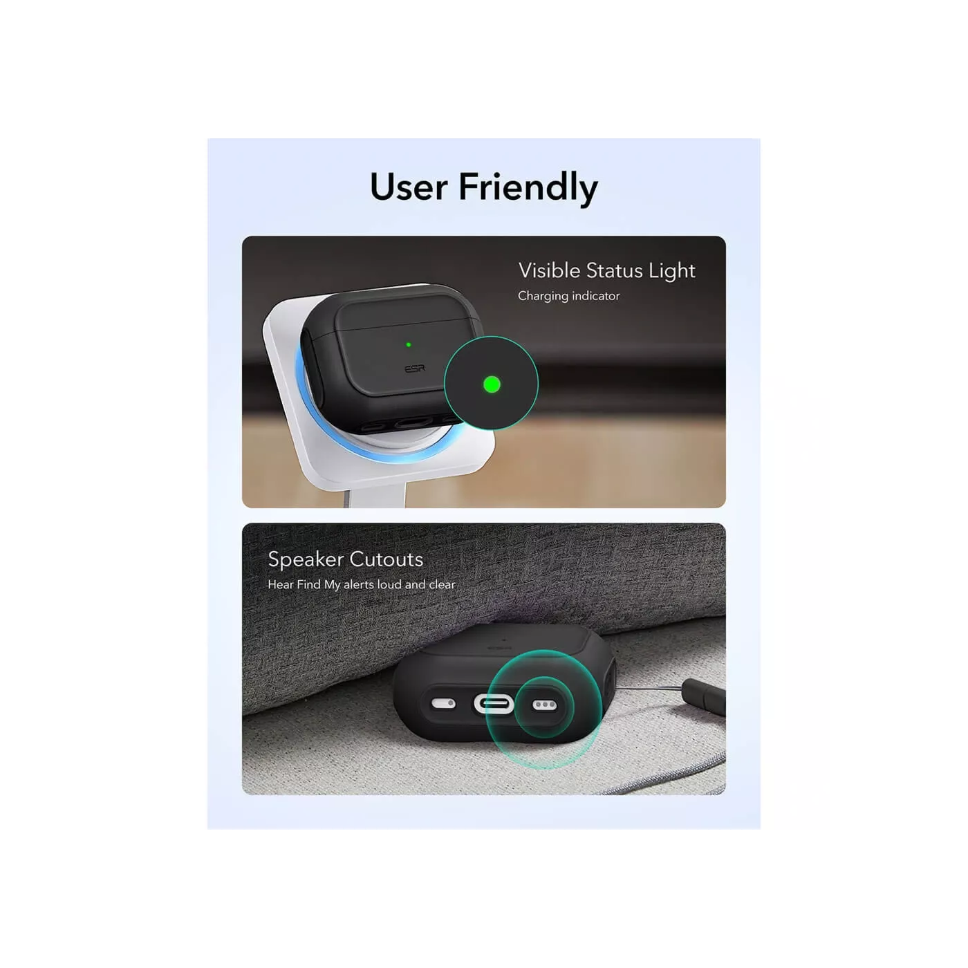ESR Orbit Hybrid Magnetic Case for AirPods Pro 3