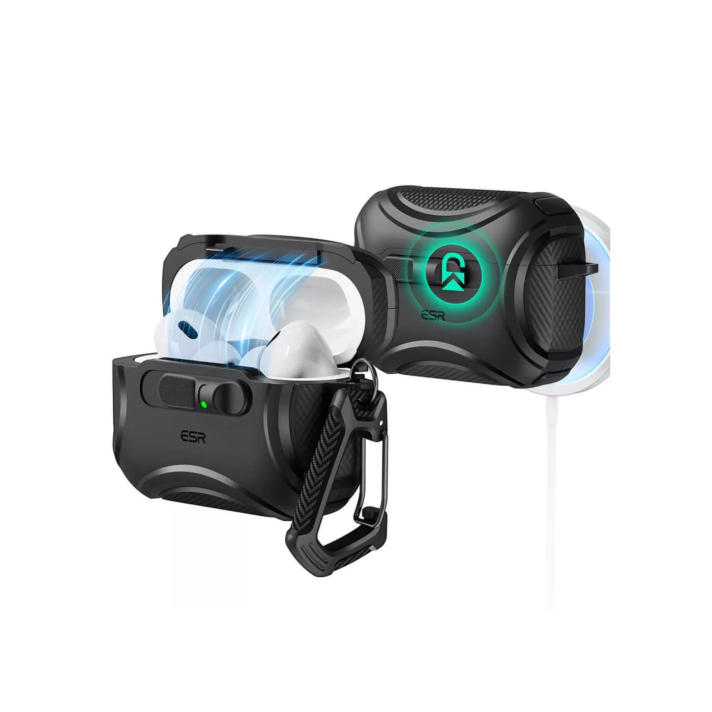 ESR Cyber FlickLock Magnetic Case for AirPods Pro 3 - Black