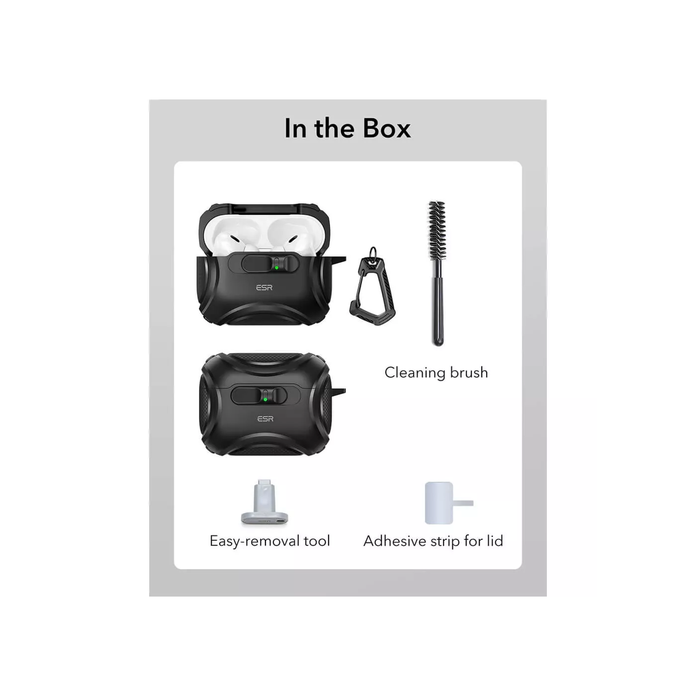 ESR Cyber FlickLock Magnetic Case for AirPods Pro 3 - Black