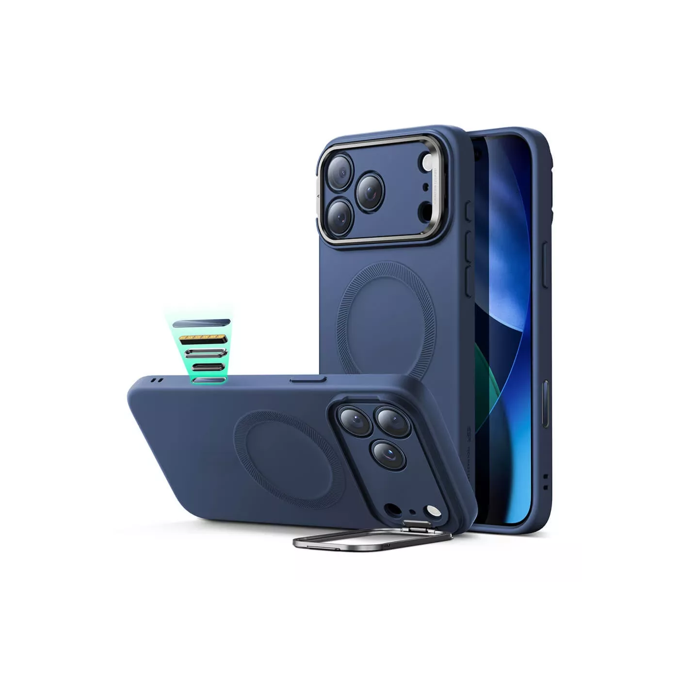 ESR Cloud Soft Magnetic Case for iPhone 17 Pro -Navy Blue