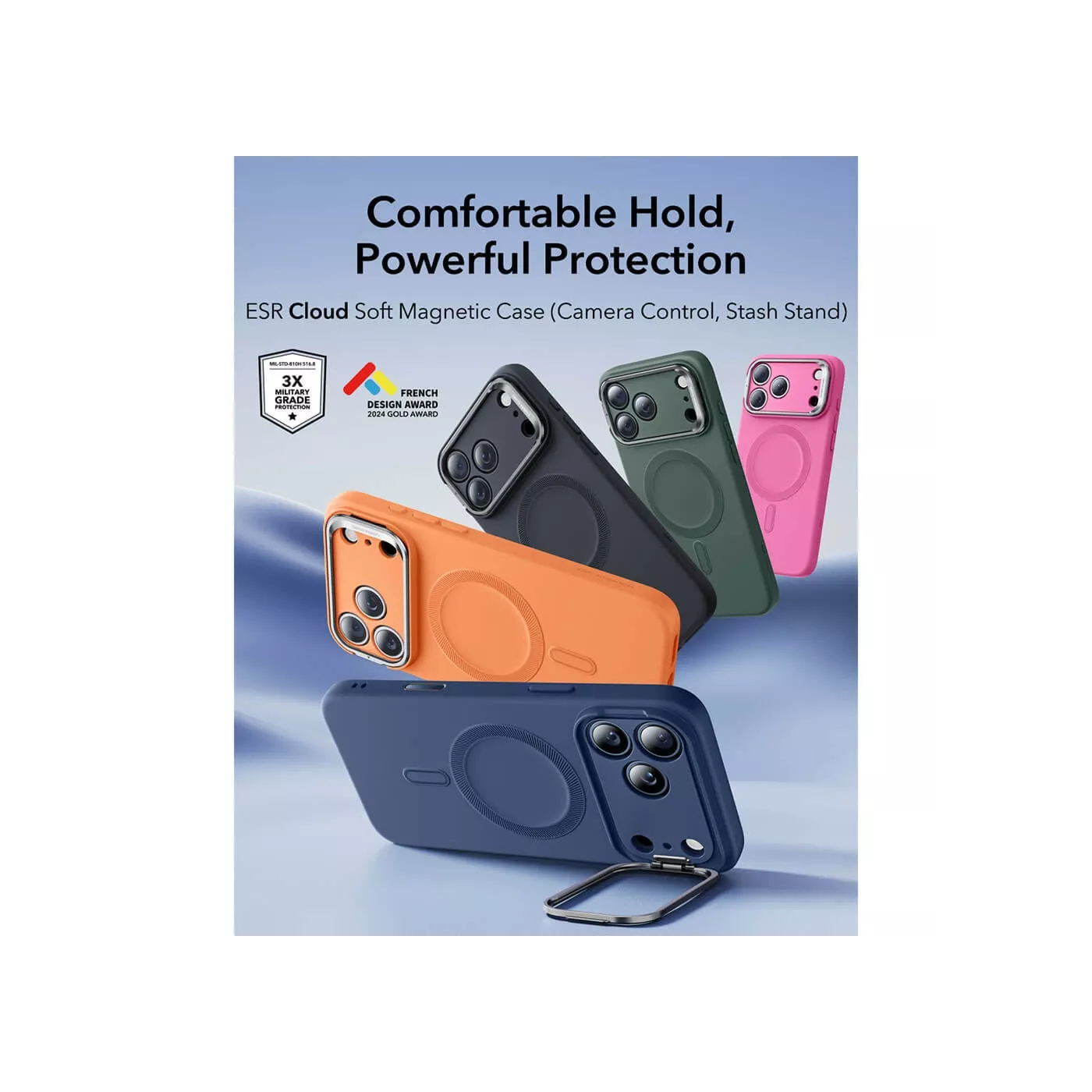 ESR Cloud Soft Magnetic Case for iPhone 17 Pro -Navy Blue
