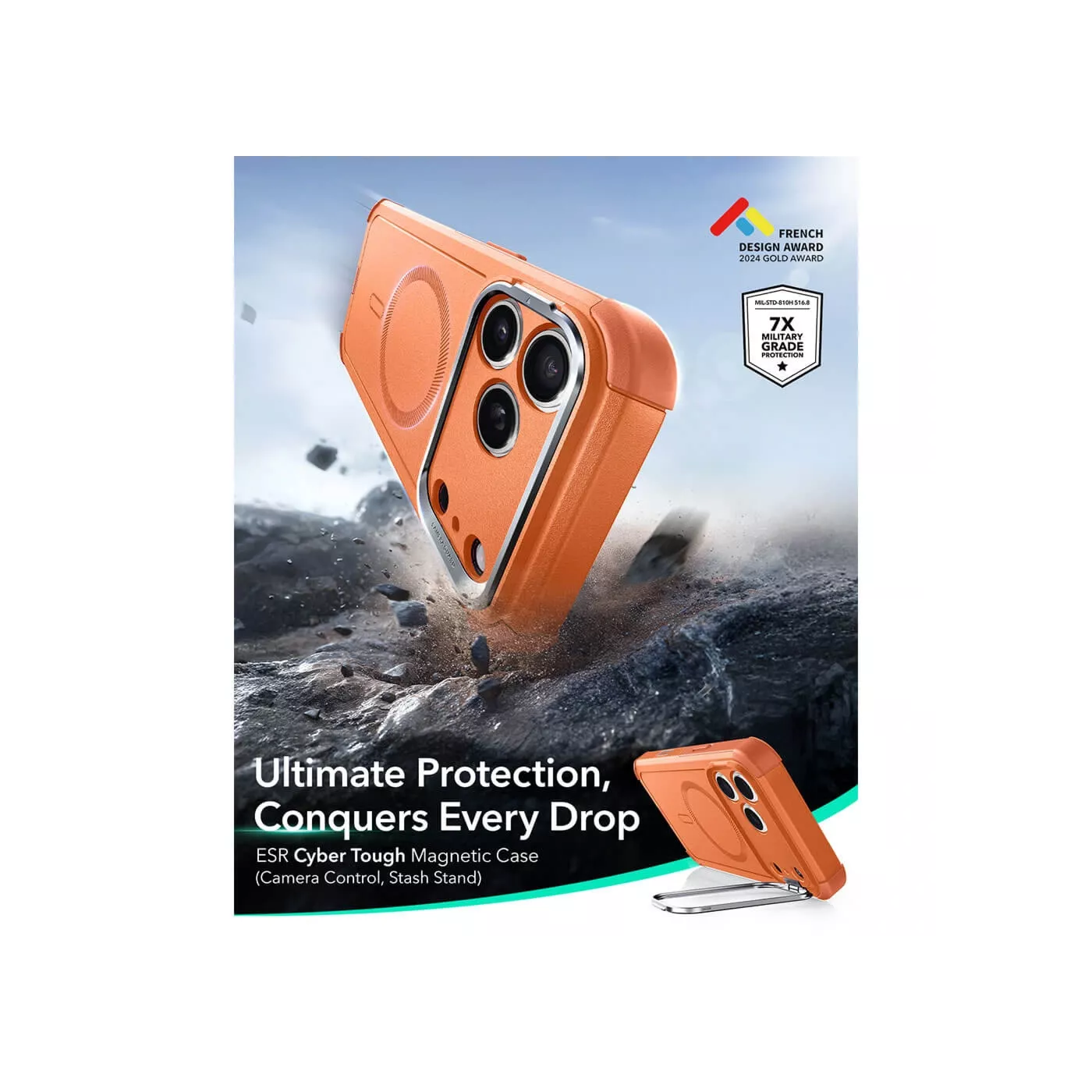 ESR Cyber Tough Magnetic Case for iPhone 17 Pro