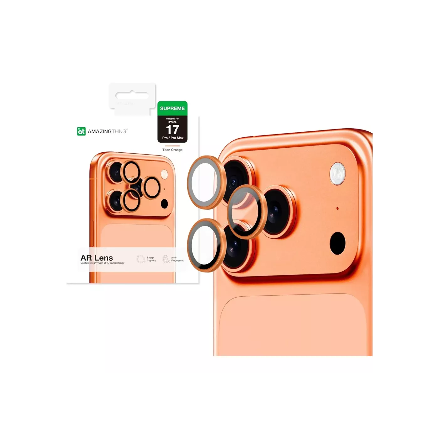 AmazingThing Lens Protector for iPhone 17 Pro/Pro Max