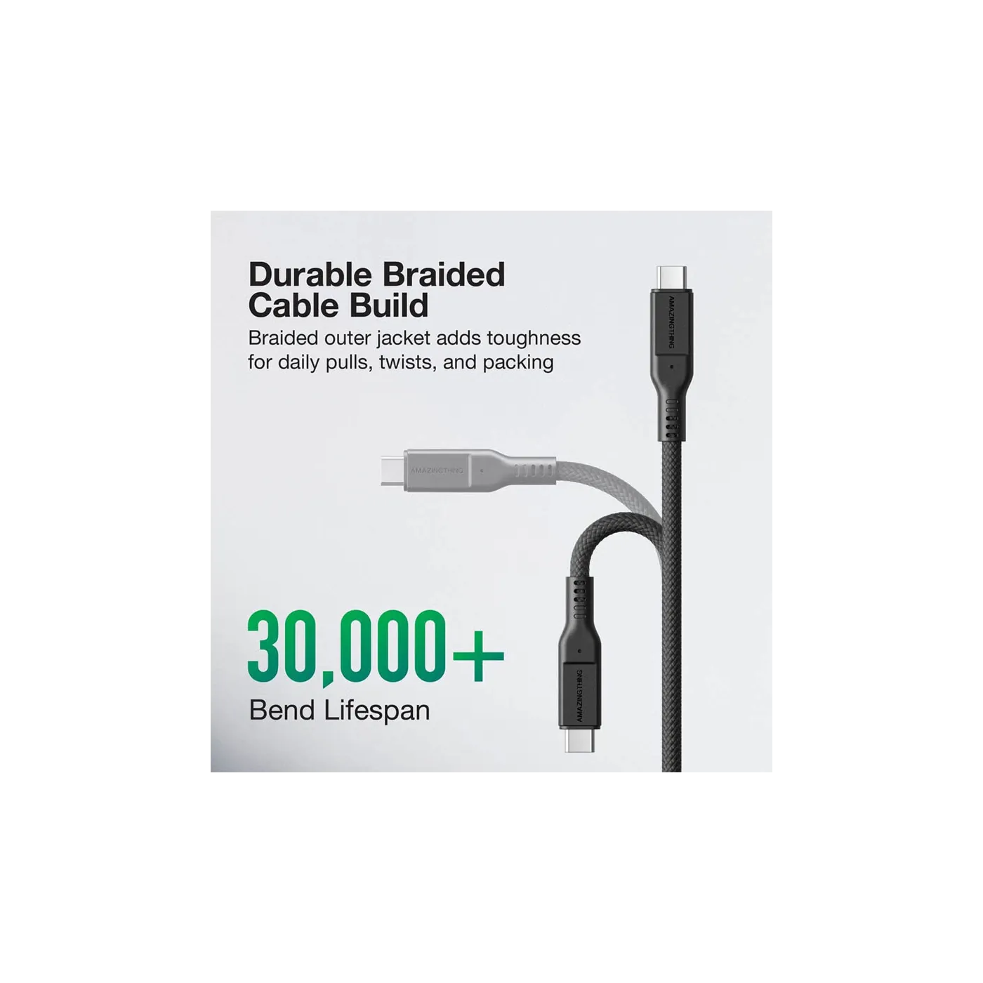AT Thunder Pro 7X 70W 4K USB-C to C Cable 1m - Black