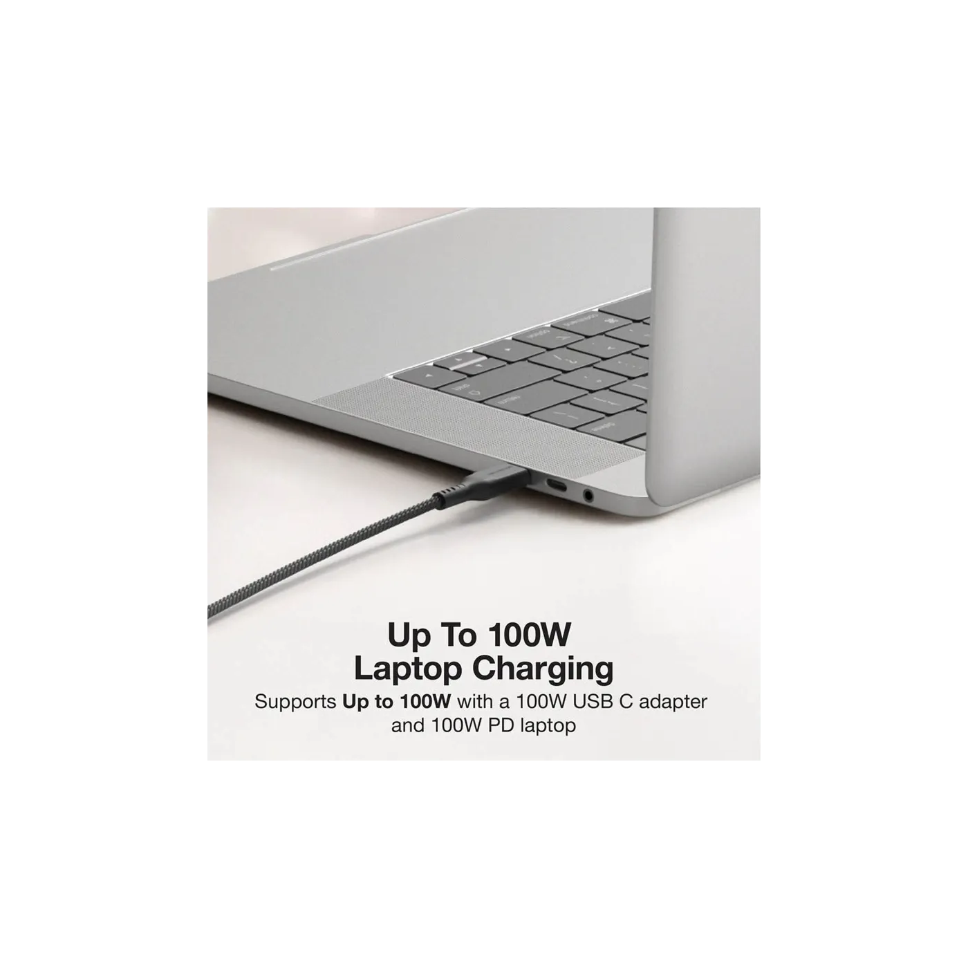 AT Thunder Pro 7X 70W 4K USB-C to C Cable 0.3m - Black