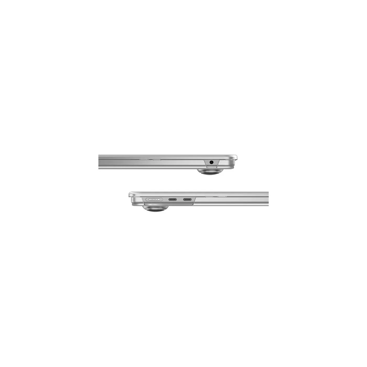 AT Titan طقم جراب + غطاء لوحة مفاتيح لجهاز MacBook Air M5 مقاس 13" - شفاف
