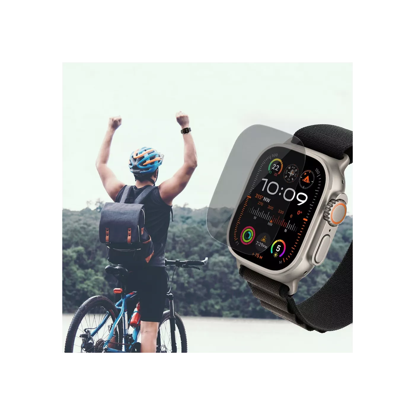 Hyphen Defendr Glass Apple Watch Tempered Glass with Applica