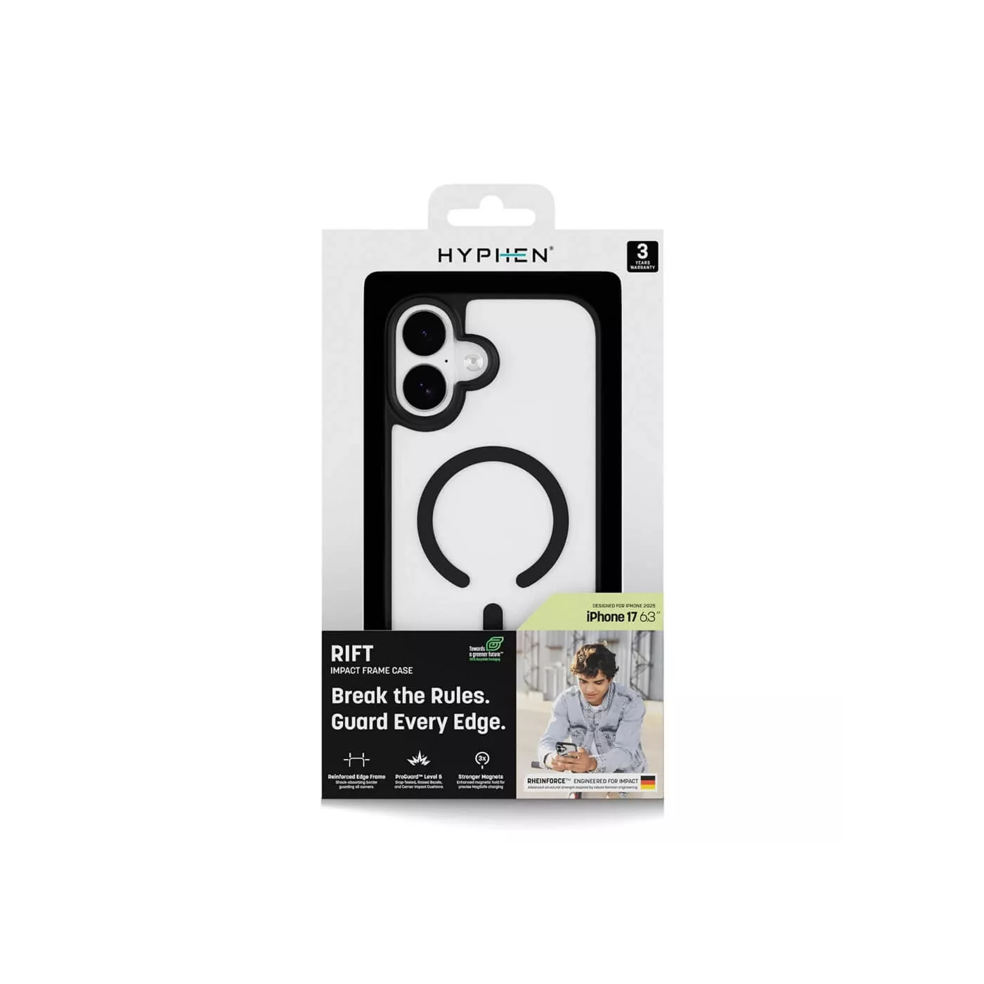 Hyphen Rift Impact MagSafe Frame Case for iPhone 17