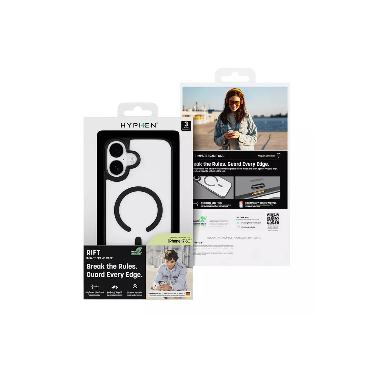Hyphen Rift Impact MagSafe Frame Case for iPhone 17
