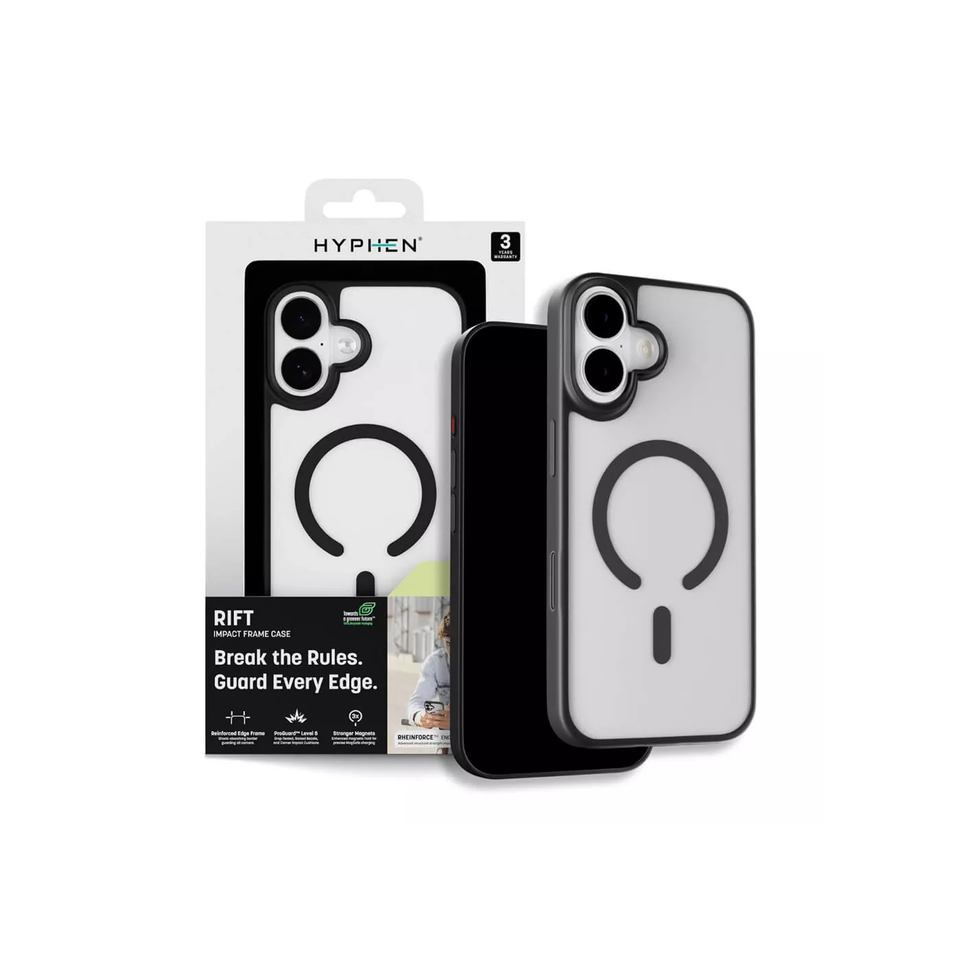 Hyphen Rift Impact MagSafe Frame Case for iPhone 17