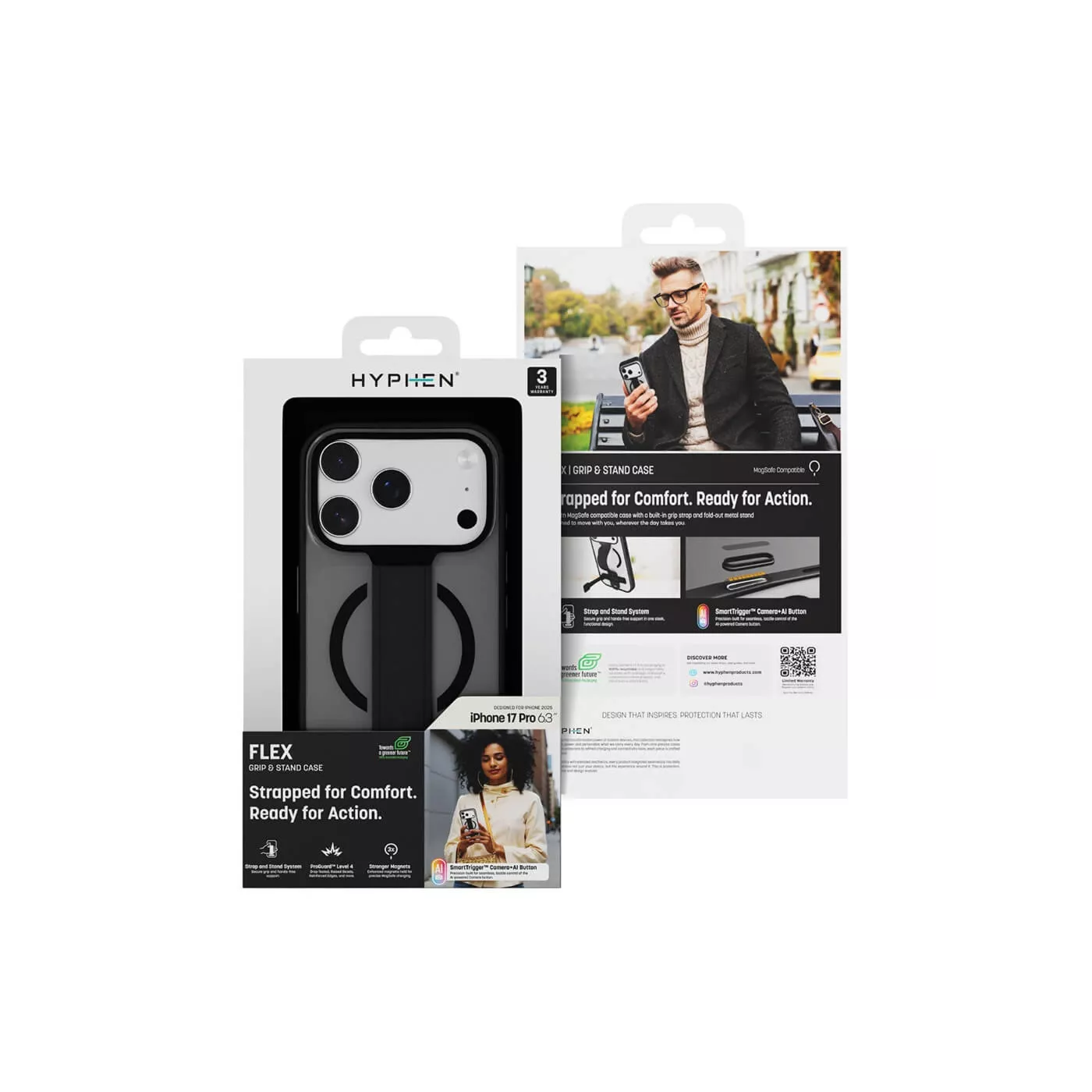 Hyphen Flex Grip & Stand MagSafe Case for iPhone 17