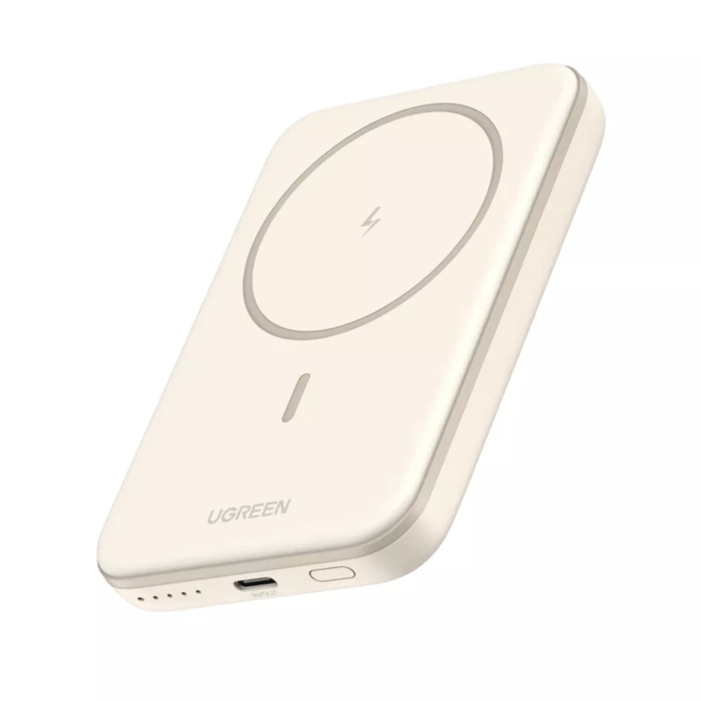 UGreen 5000mAh Mini Magnetic Wireless 15W Power Bank White