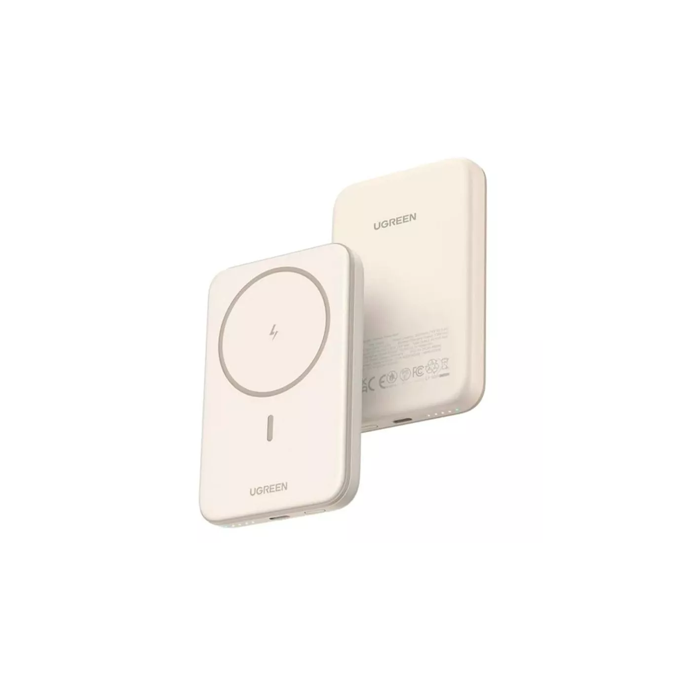 UGreen 5000mAh Mini Magnetic Wireless 15W Power Bank White