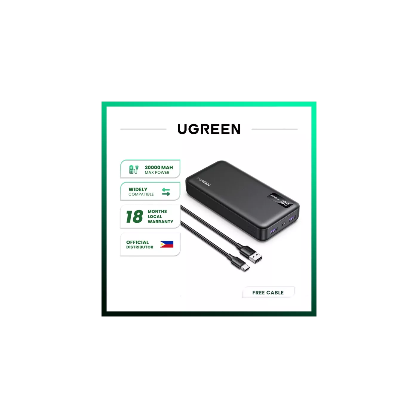 UGreen 20000mAh Two-way Fast Charging Power Bank