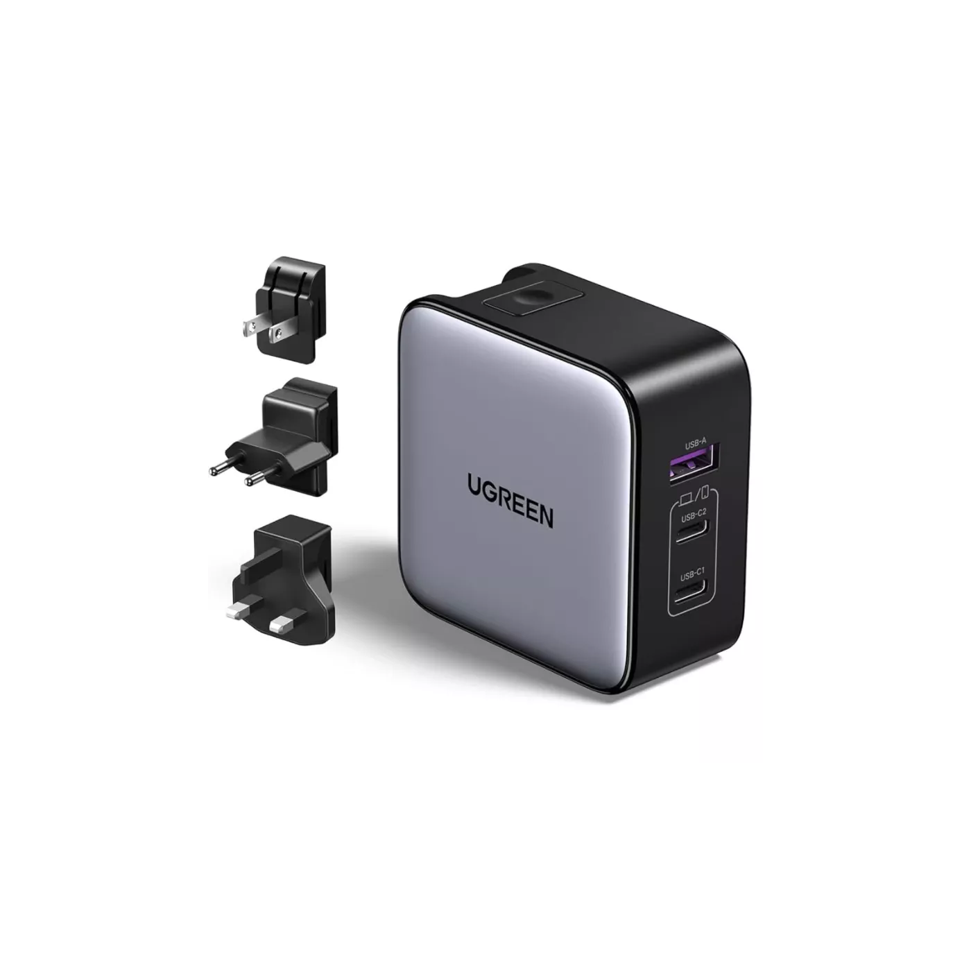 UGreen Robot GaN Fast Charger 65W Gray UK Plug