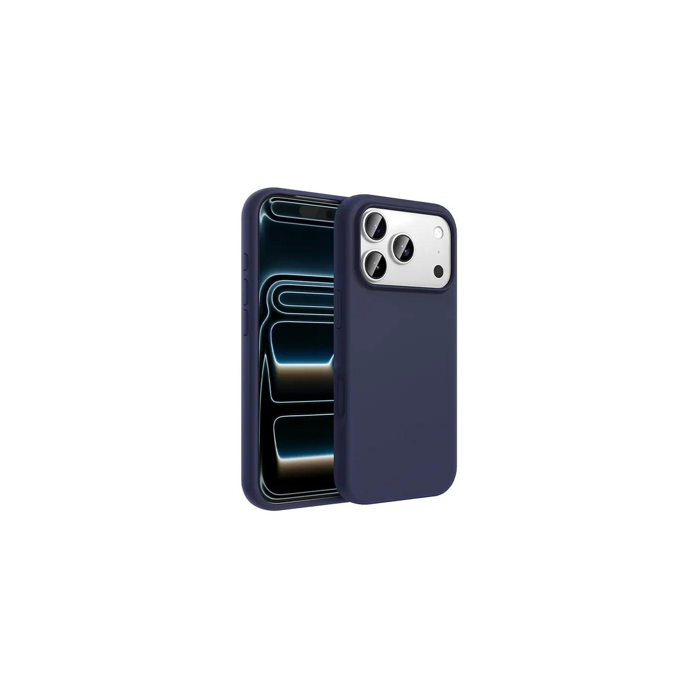 Hoco جراب سيليكون واقٍ لهاتف iPhone 17 Pro - أزرق داكن