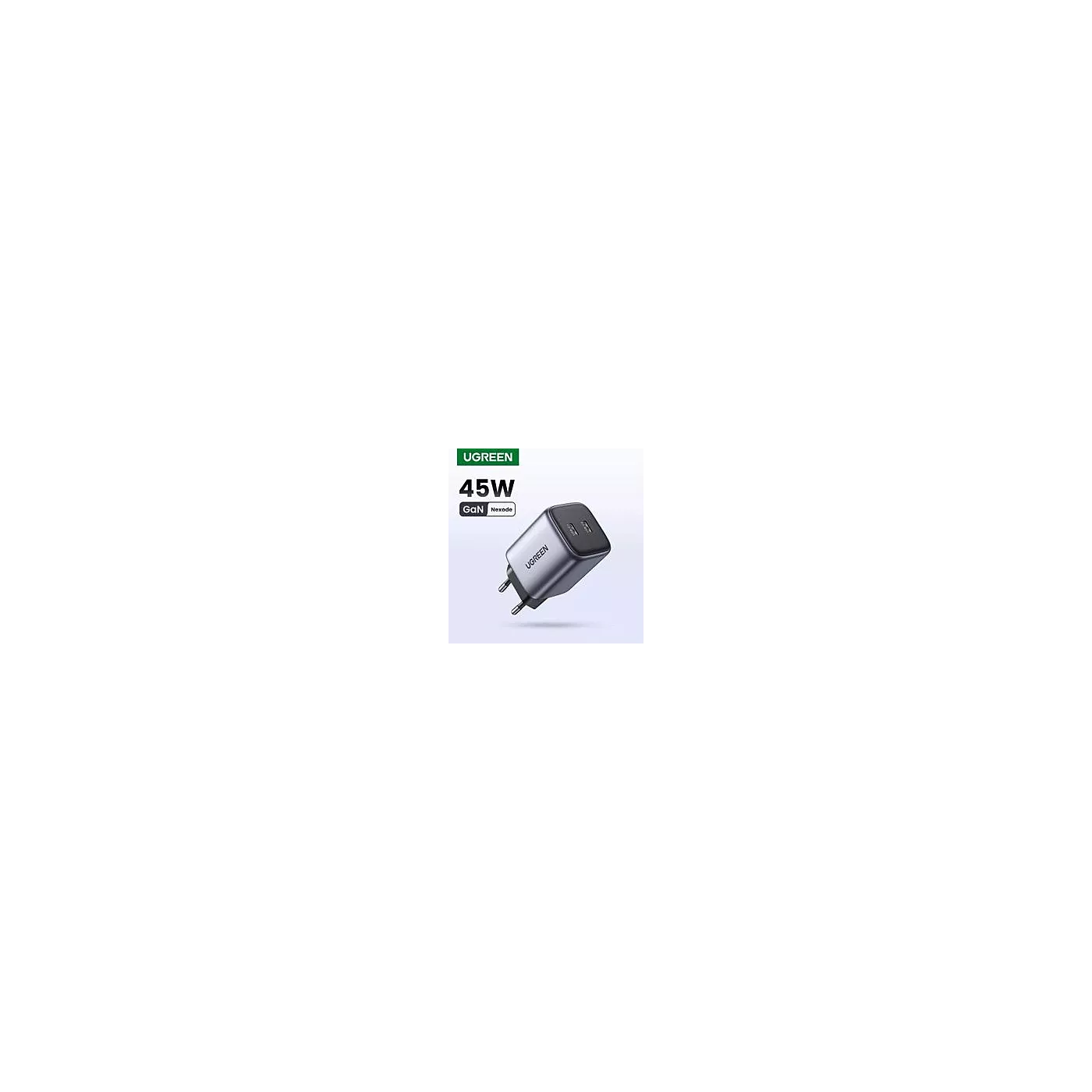 UGreen Dual USB-C Fast Charger 45W Gray UK