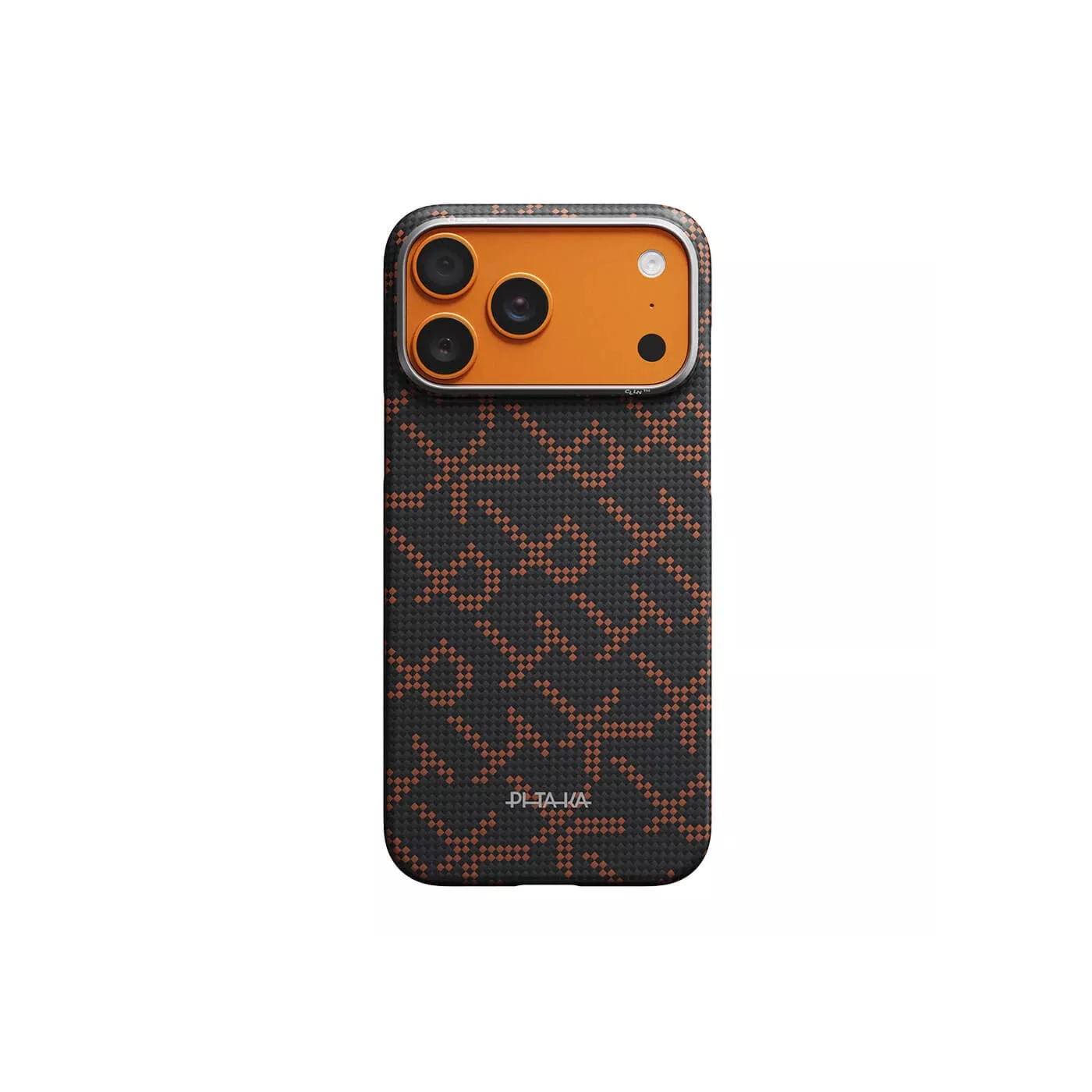 Pitaka Monogram Edge Case for iPhone 17 Pro - Black/Orange