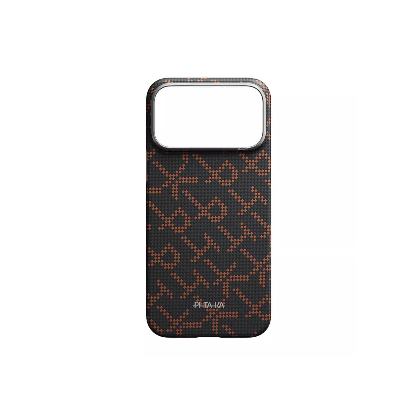 Pitaka Monogram Edge Case for iPhone 17 Pro - Black/Orange
