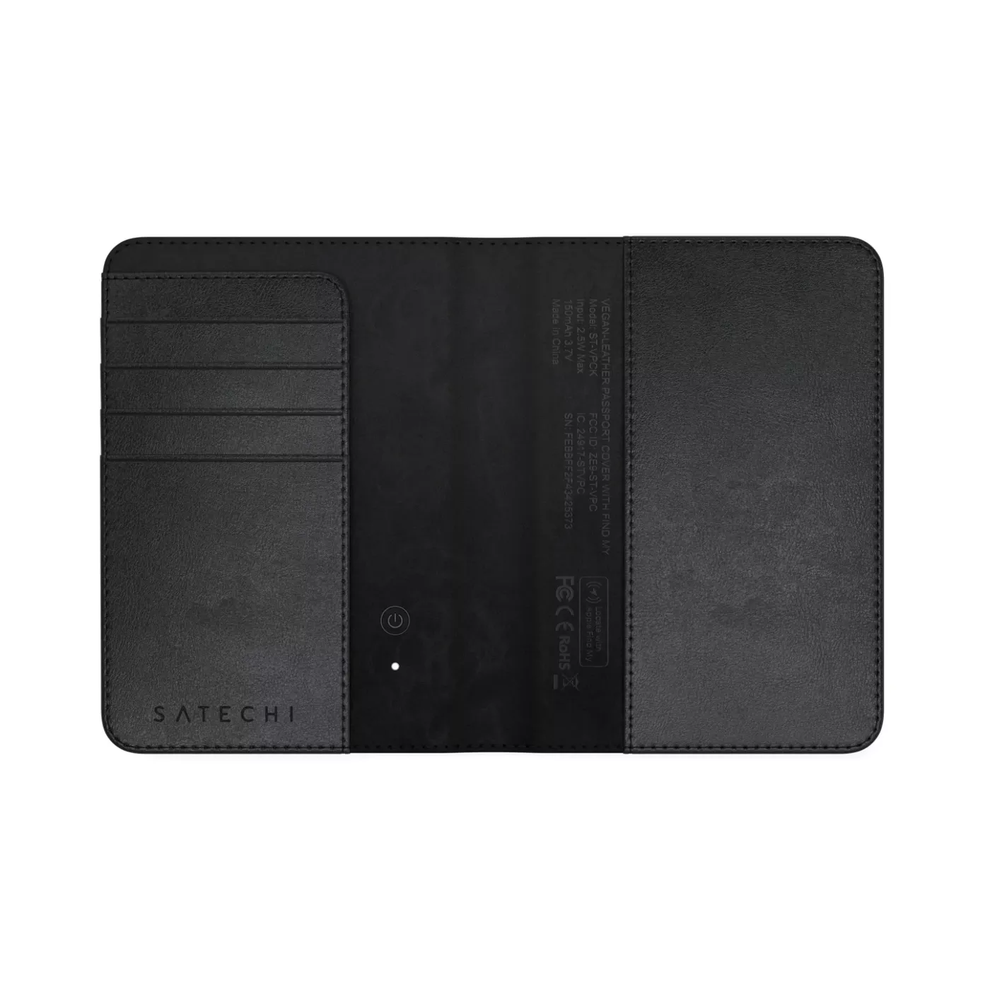 Satechi Passport Cover w/Find My Leather - Black