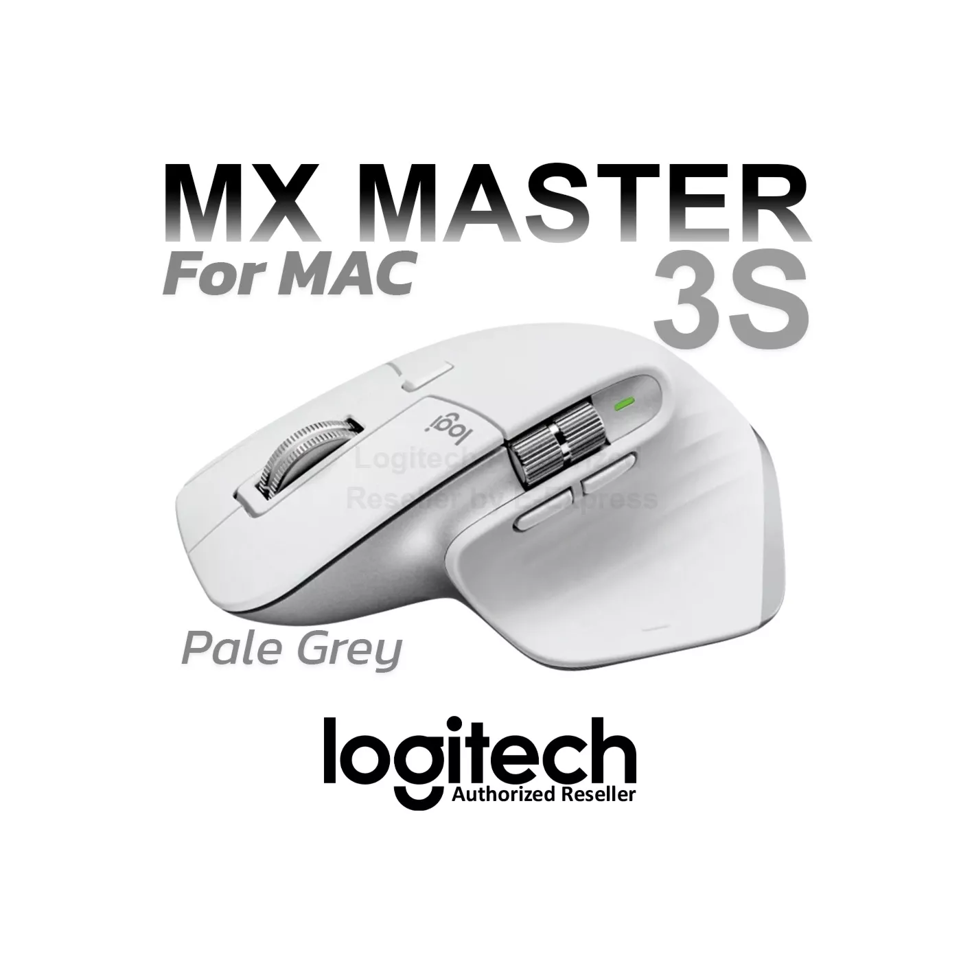 Logitech MX Master 3S for Mac Wireless Mouse - Pale Gray
