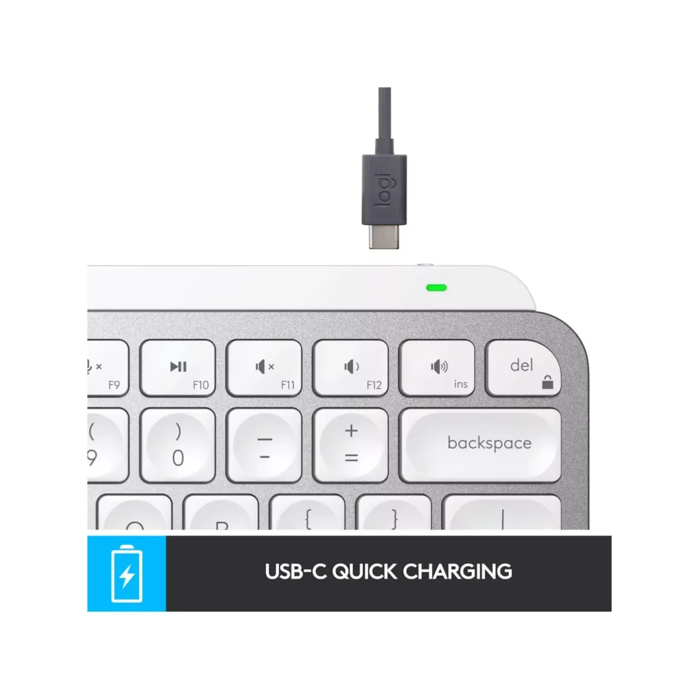 Logitech MX Keys Mini for Mac Keyboard (EN Keyboard) - Pale Gray