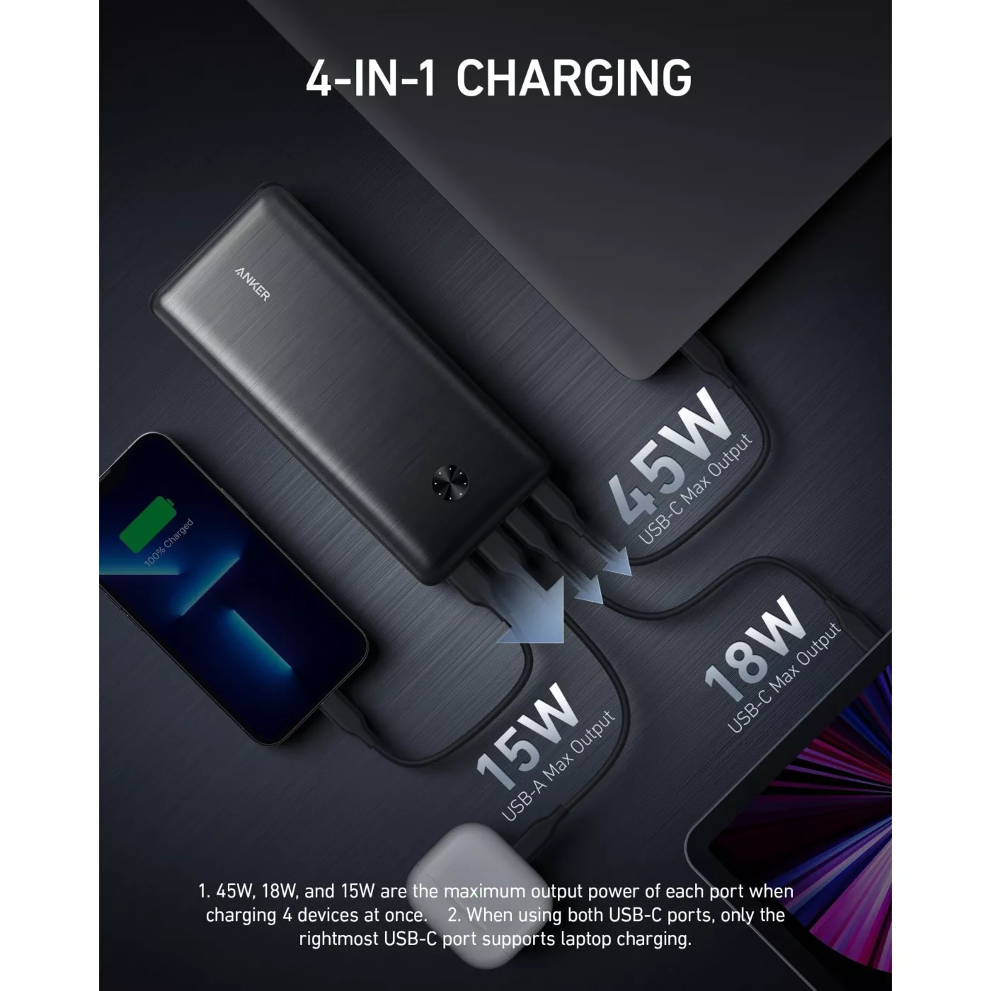 Anker PowerCore 26K Power Bank - Black