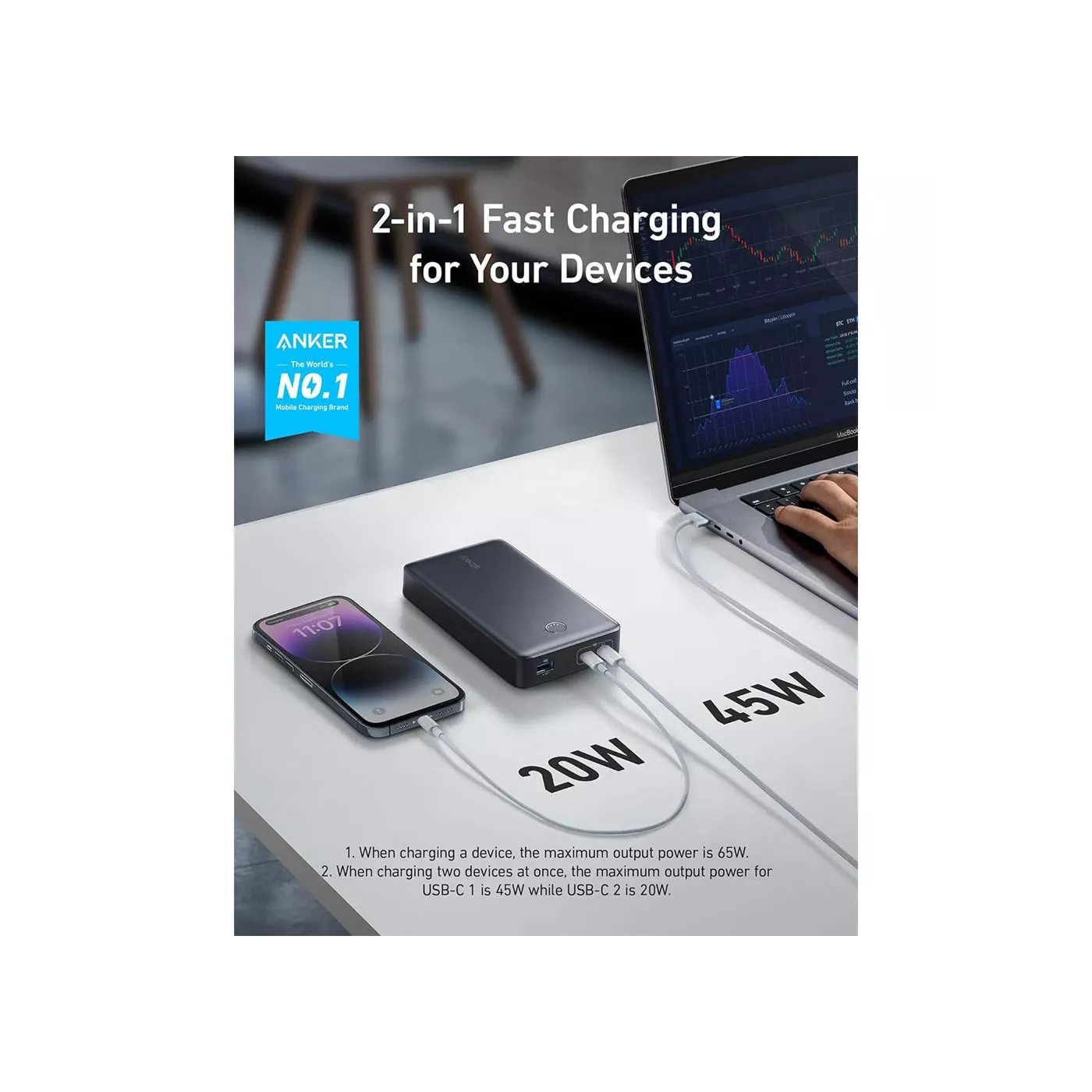 Anker PowerCore 24K Power Bank - Black