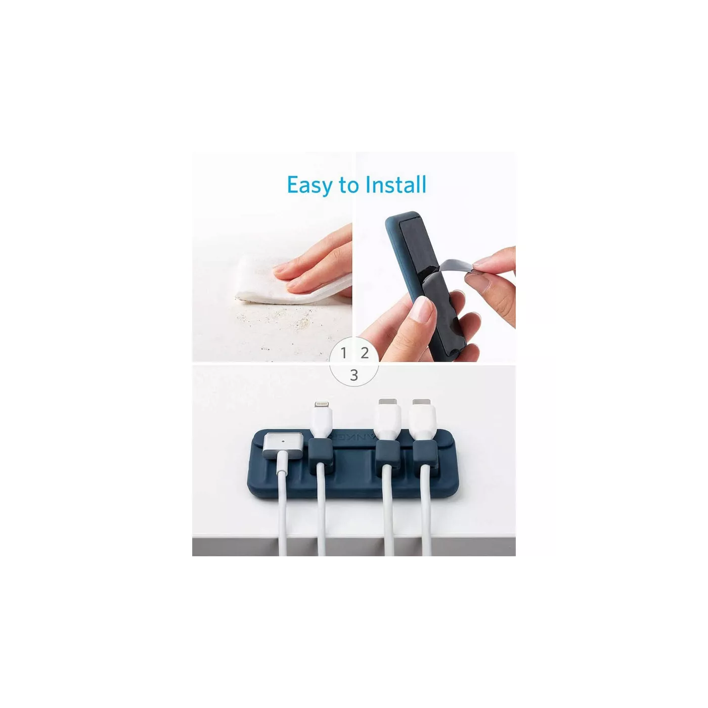 Anker Magnetic Cable Holder - أزرق