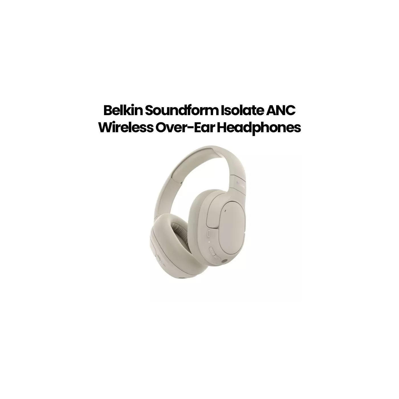 Belkin SoundForm ANC Over-Ear Wireless Headphones - Sand