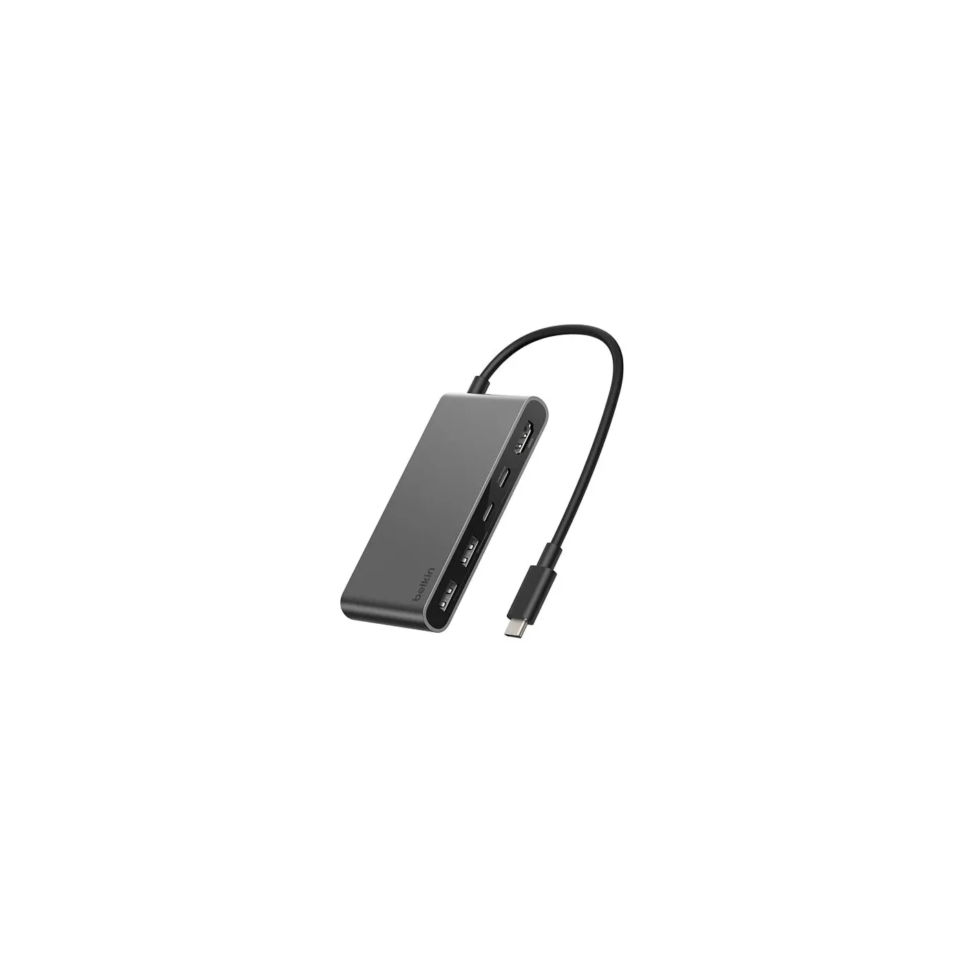 Belkin موزع منافذ USB-C 5 في 1 مع منفذي USB-C بقدرة 100W - فضي