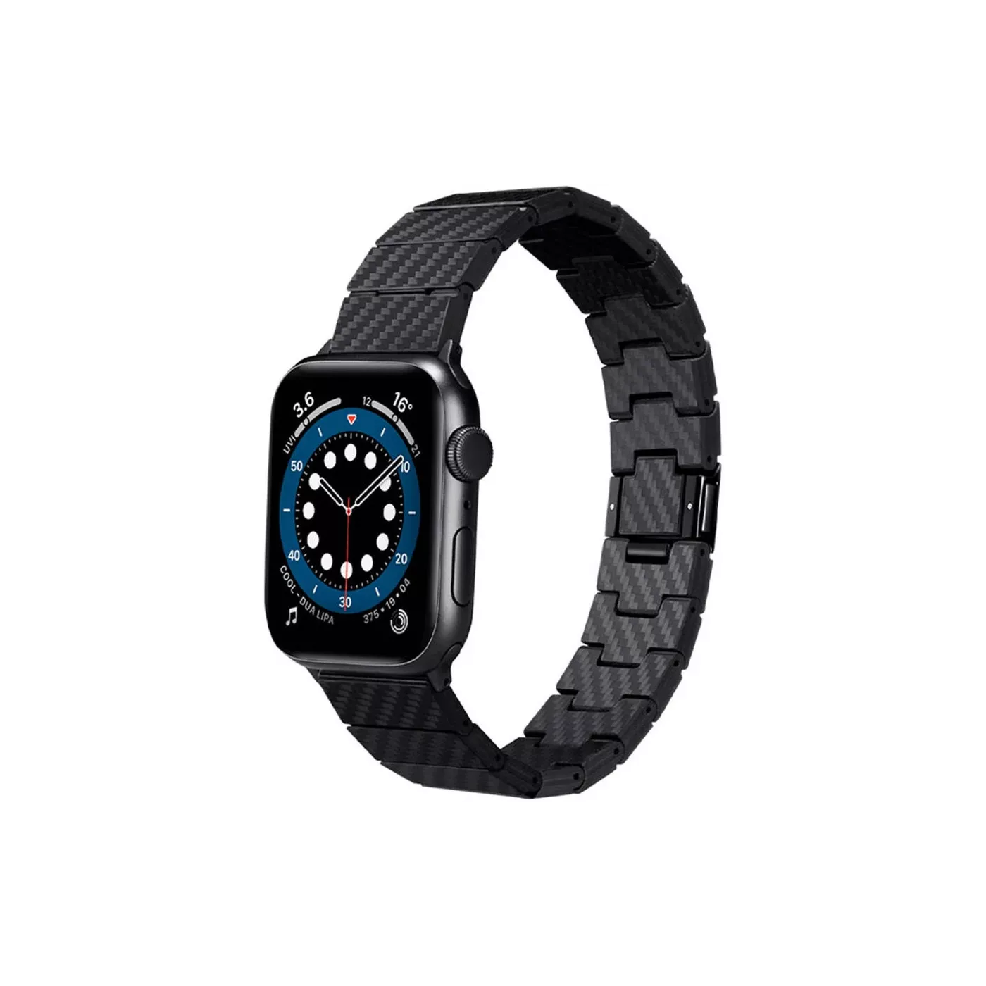Pitaka Link Apple Watch 42-49mm Bracelet Bank - Carbon Fiber