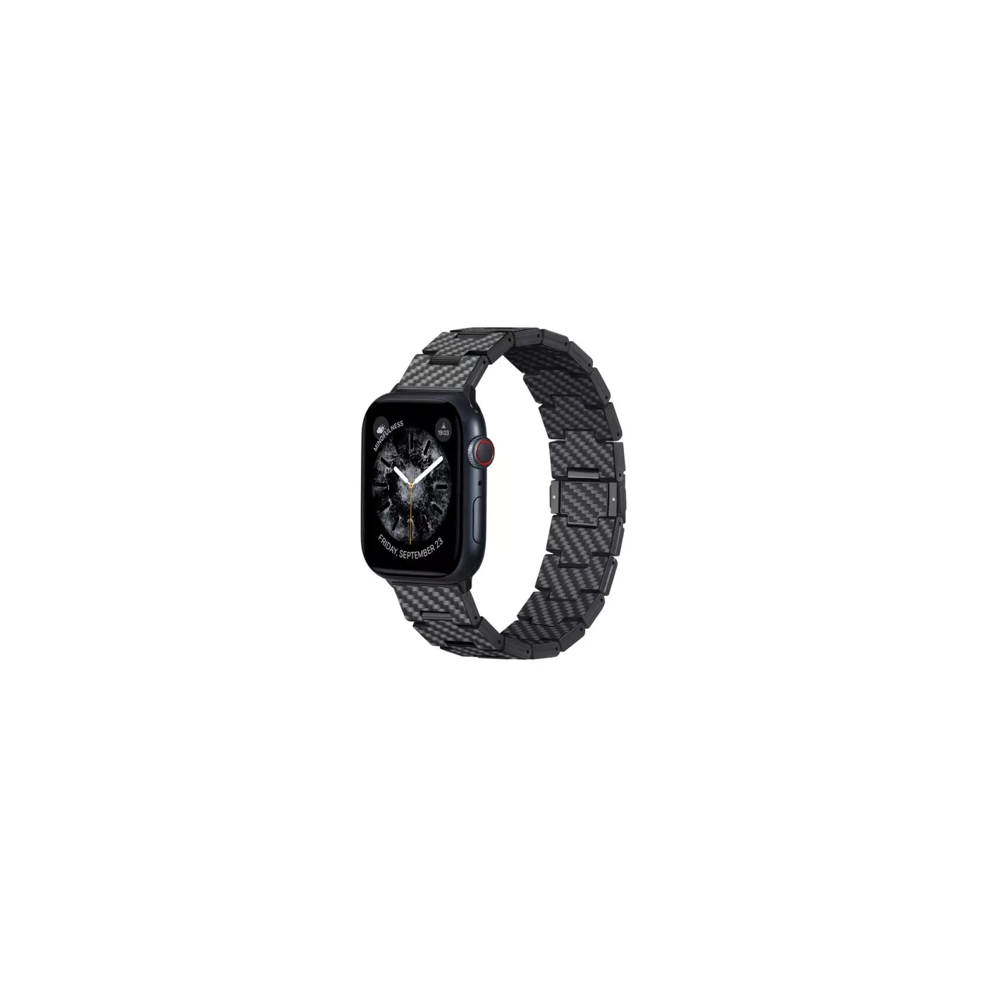 Pitaka Link Apple Watch 42-49mm Bracelet Bank - Carbon Fiber
