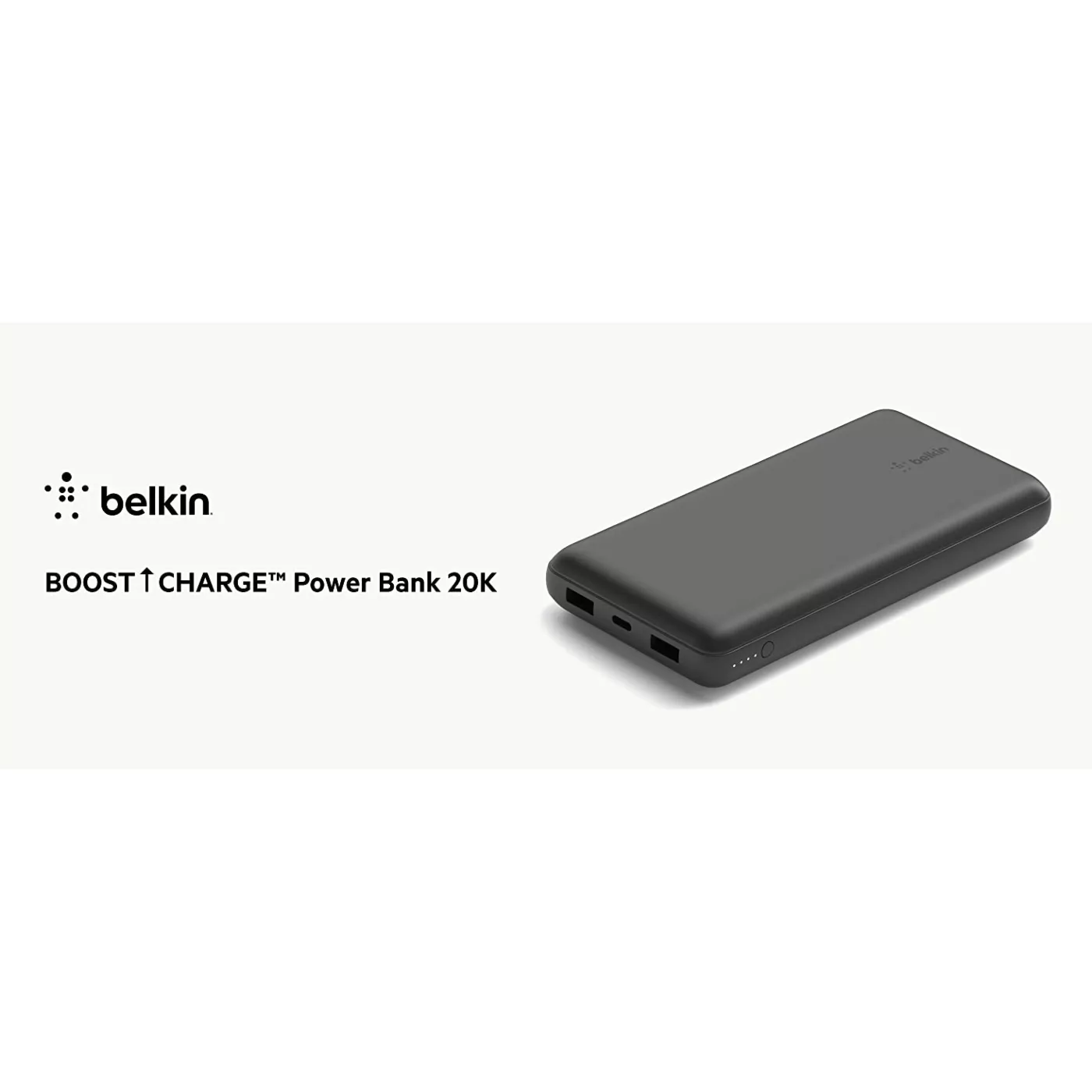 Belkin 15W Multi-Port 20K Power Bank - Black