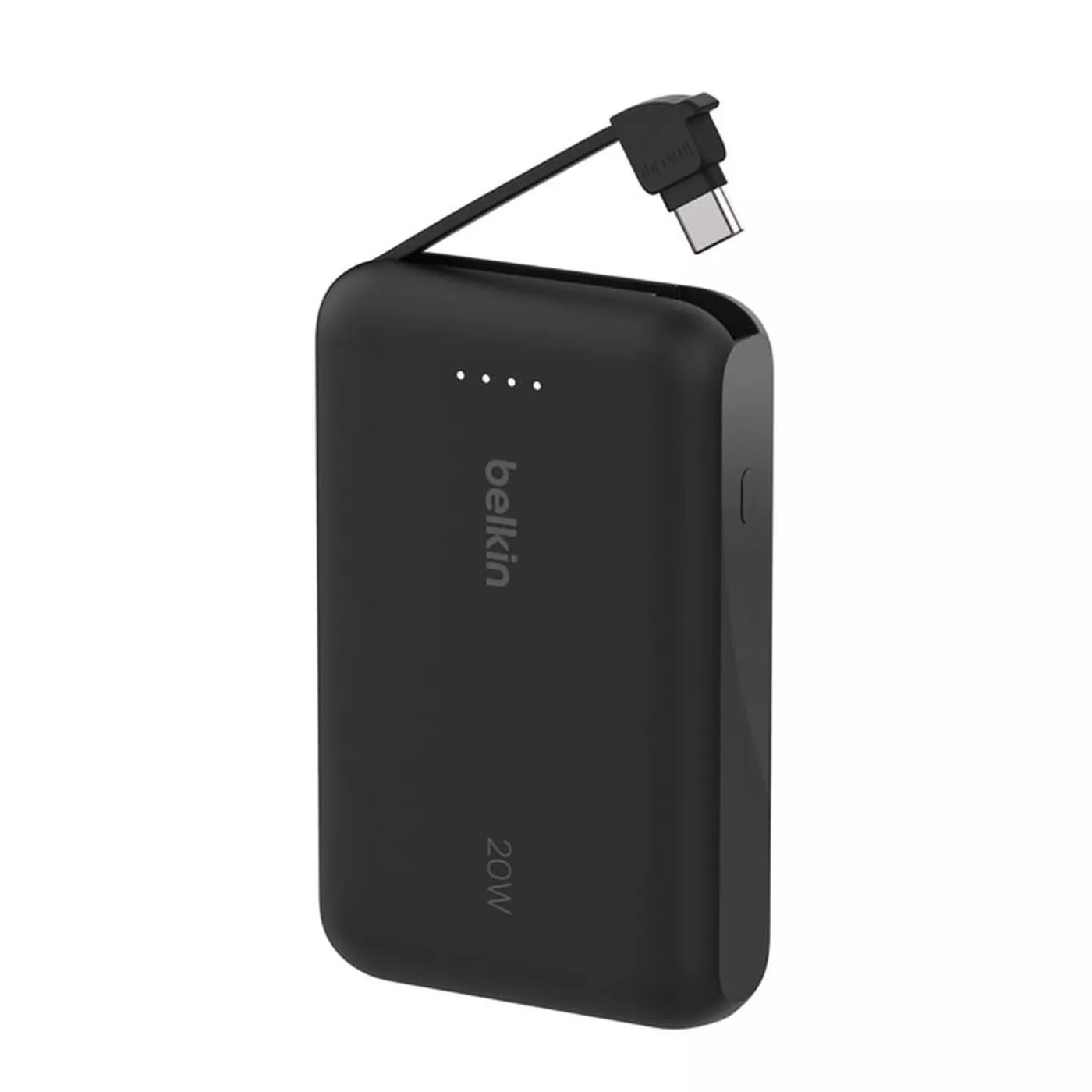 Belkin Portable 20W Power Bank with Integrated Cable 10K - Black