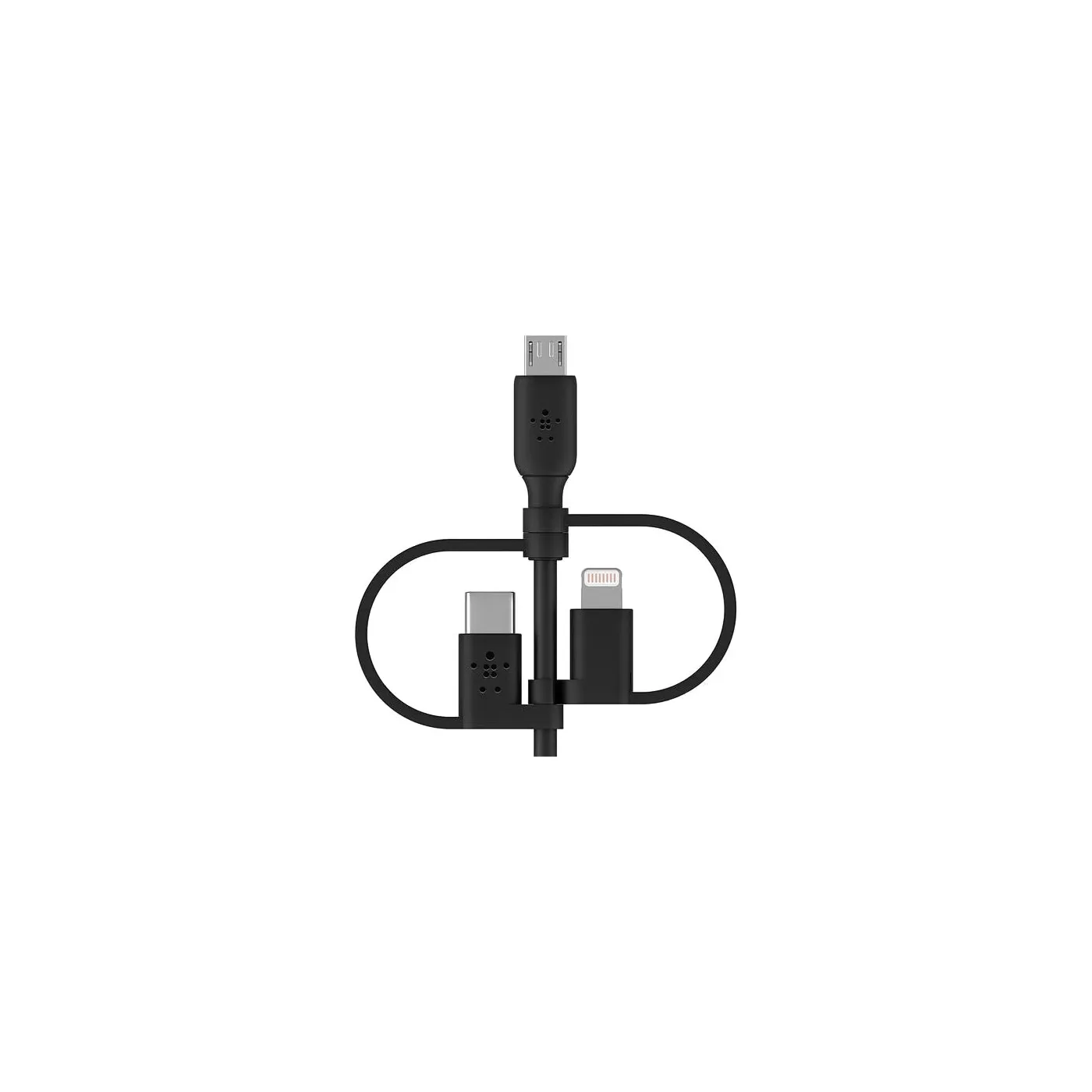 Belkin كابل USB-A عالمي 3 في 1 - أسود