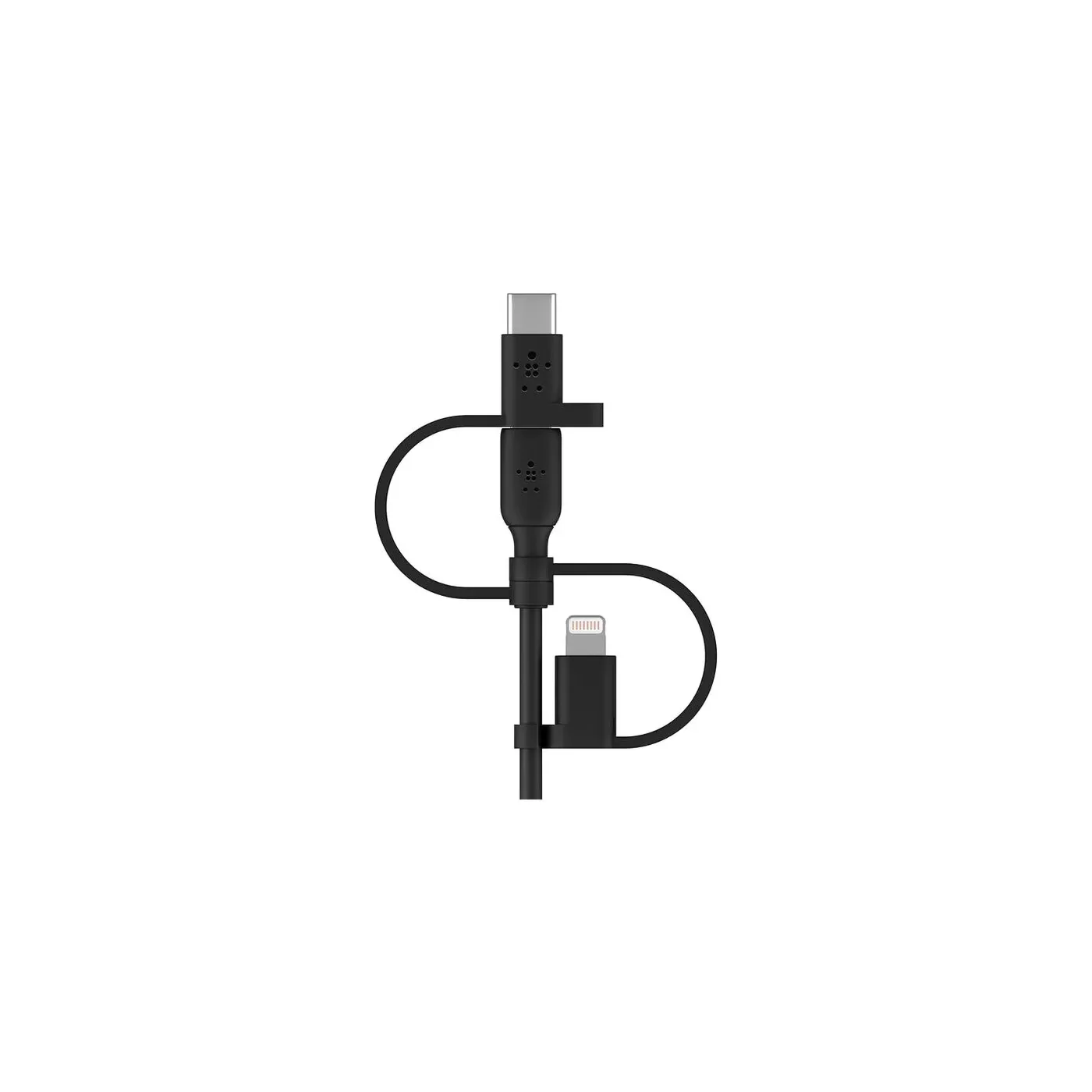 Belkin كابل USB-A عالمي 3 في 1 - أسود