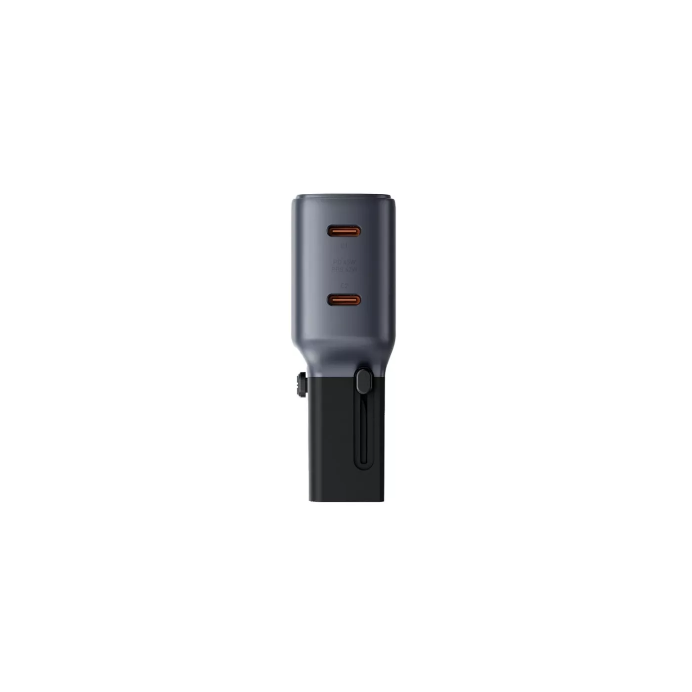 Energea - Travel Adapter -Ultra Portable - 45W - Gunmetal