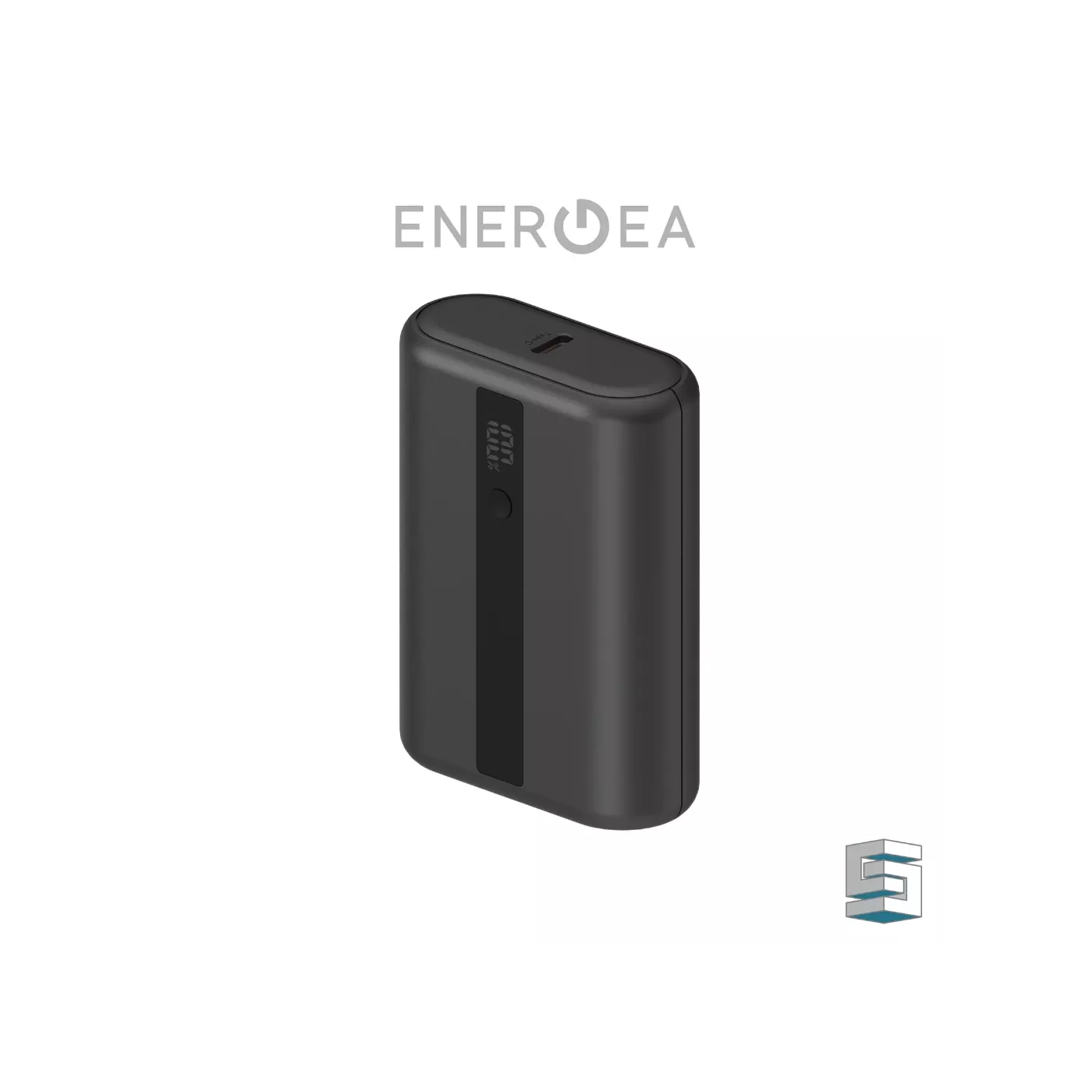 Energea 10K 45W Power Bank with Retractable Cable & Display - Gunmetal