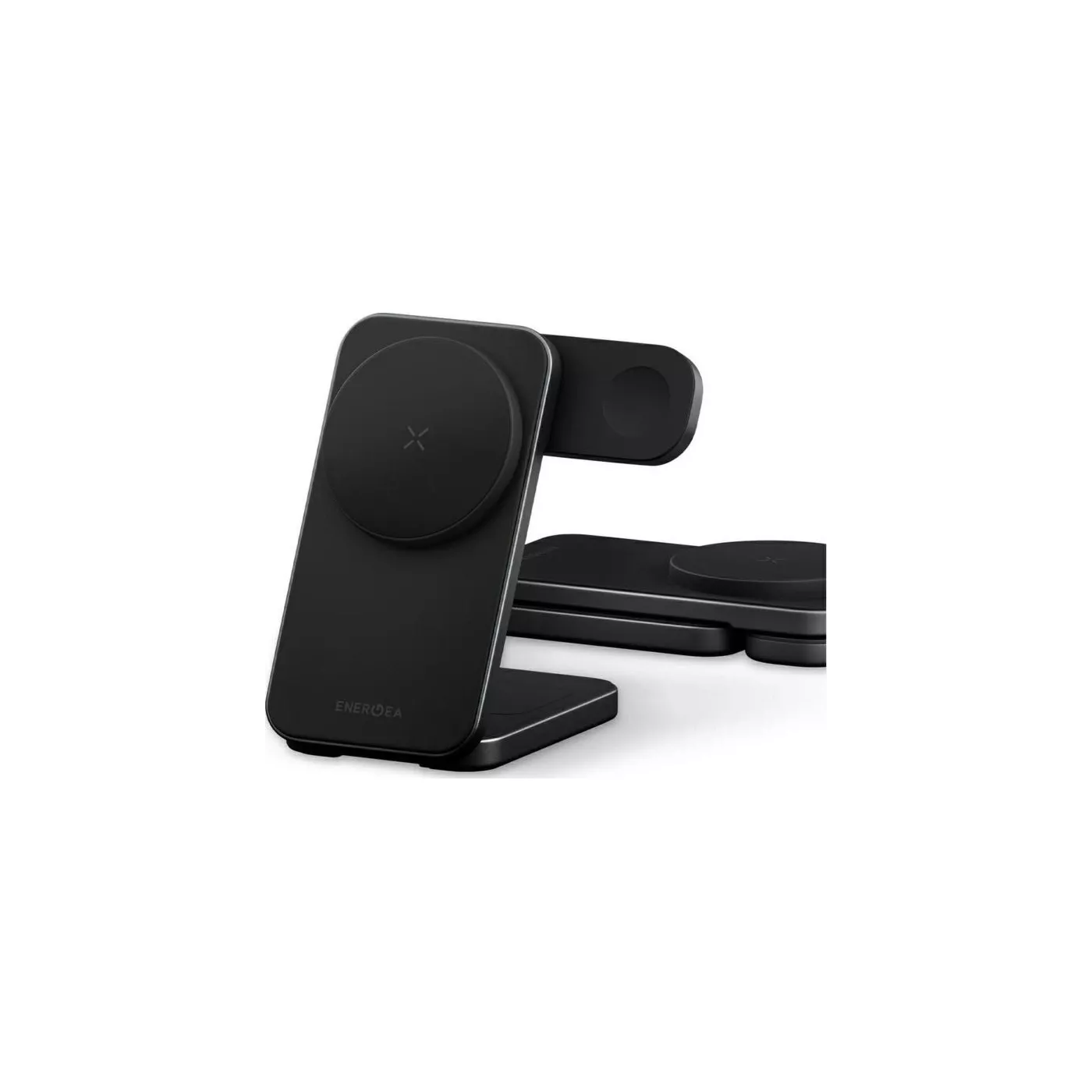 Energea ThermoCool Wireless Charger with Retractable Cable - Gunmetal