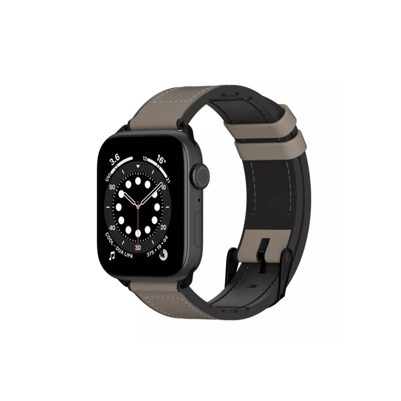 SwitchEasy Hybrid Silicone-Leather Band 42-45mm