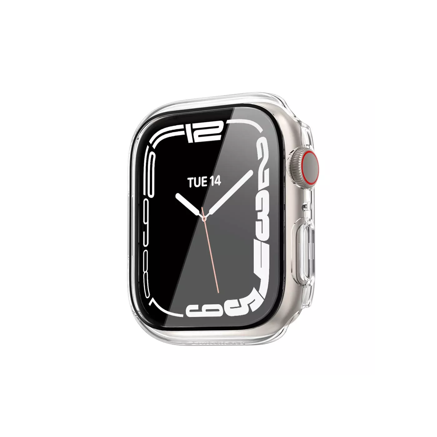 SwitchEasy Nude Tempered Glass Hybrid Case for Apple Watch 45mm - Clear