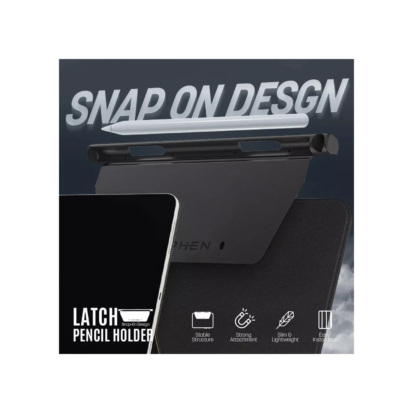 Hyphen Latch Pencil Holder - Black