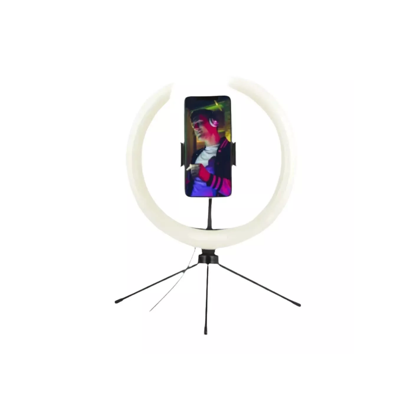 Hyphen 10-inch LED Ring Light Tripod & Phone Holder - Black