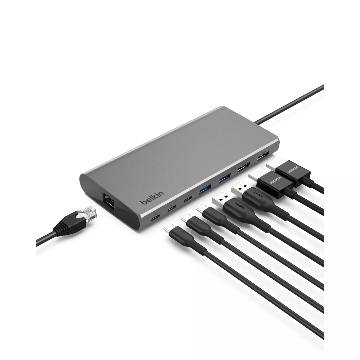 Belkin Connect 8in1 USB-C Hub, W Display Support - 100W