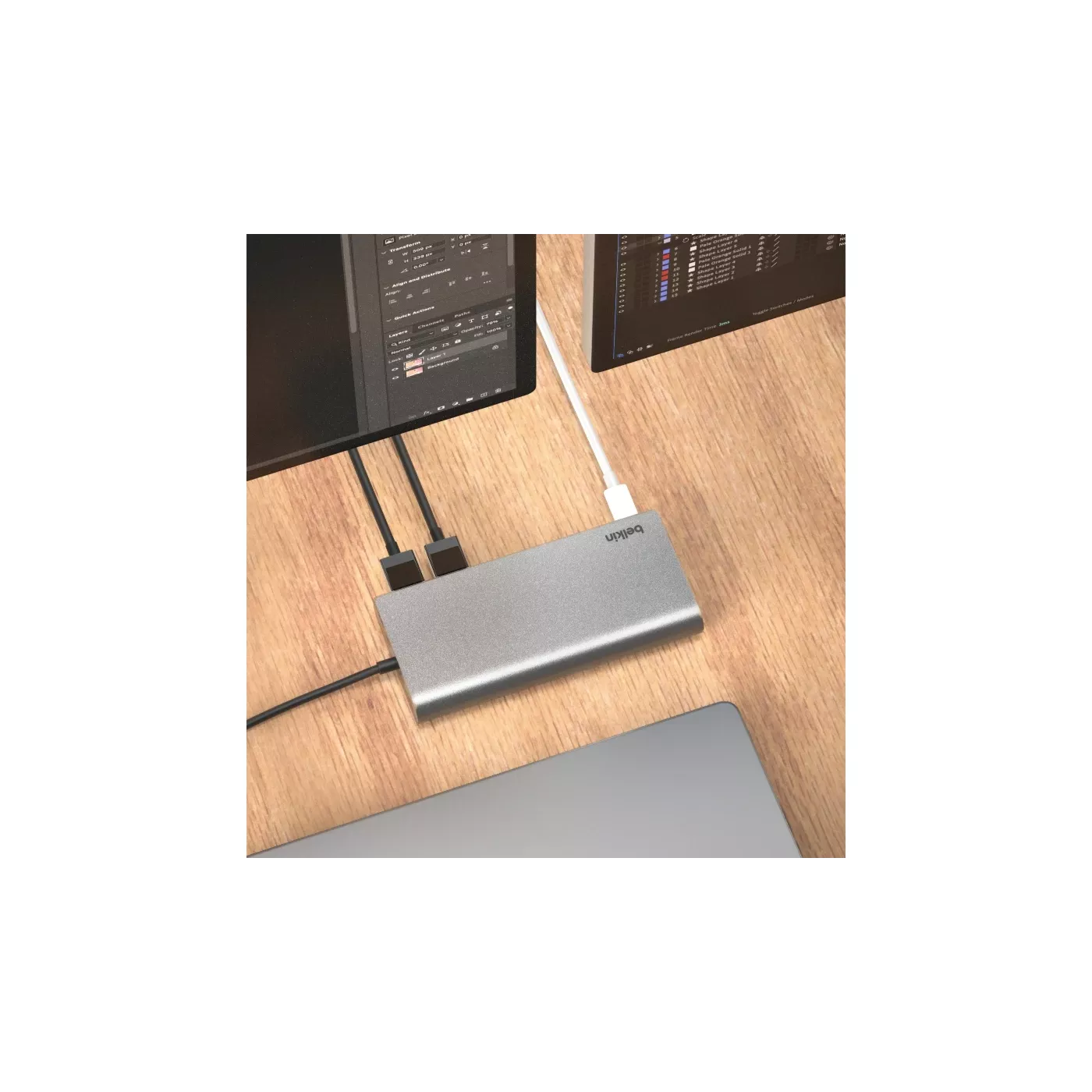 Belkin Connect 8in1 USB-C Hub, W Display Support - 100W